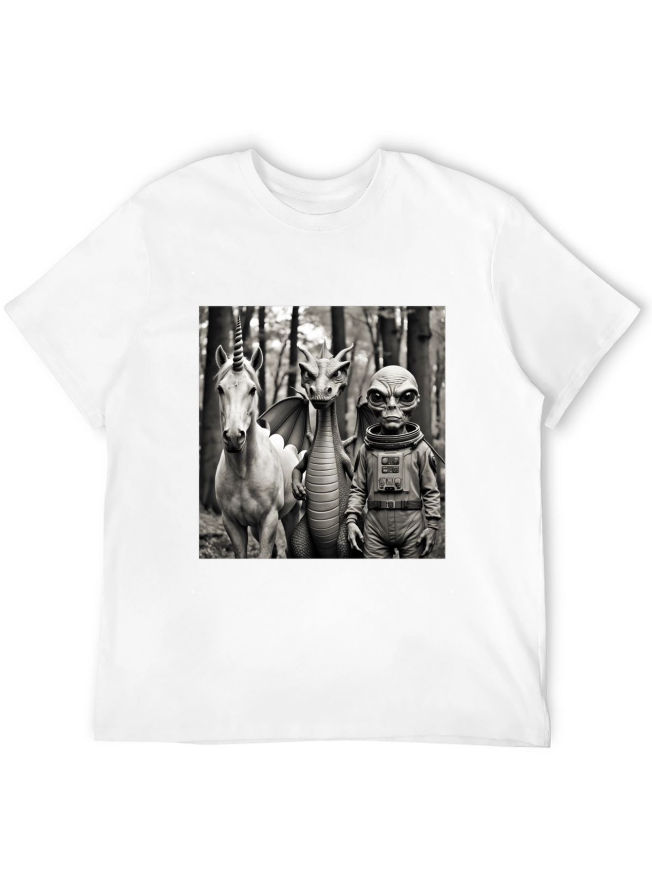 Unicorn Dragon & Alien Graphic Tee