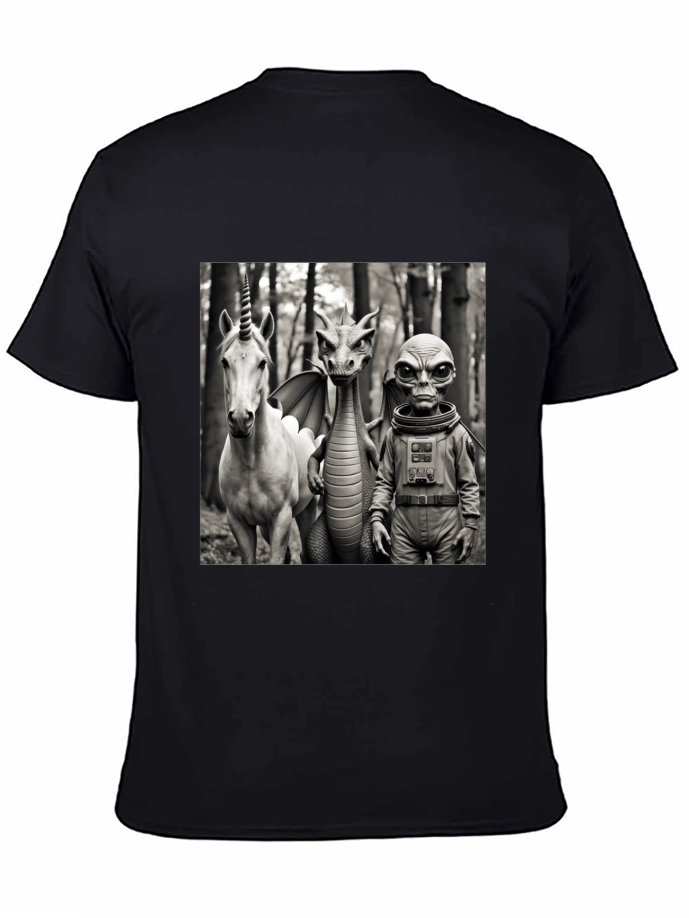 Unicorn Dragon & Alien Graphic Tee
