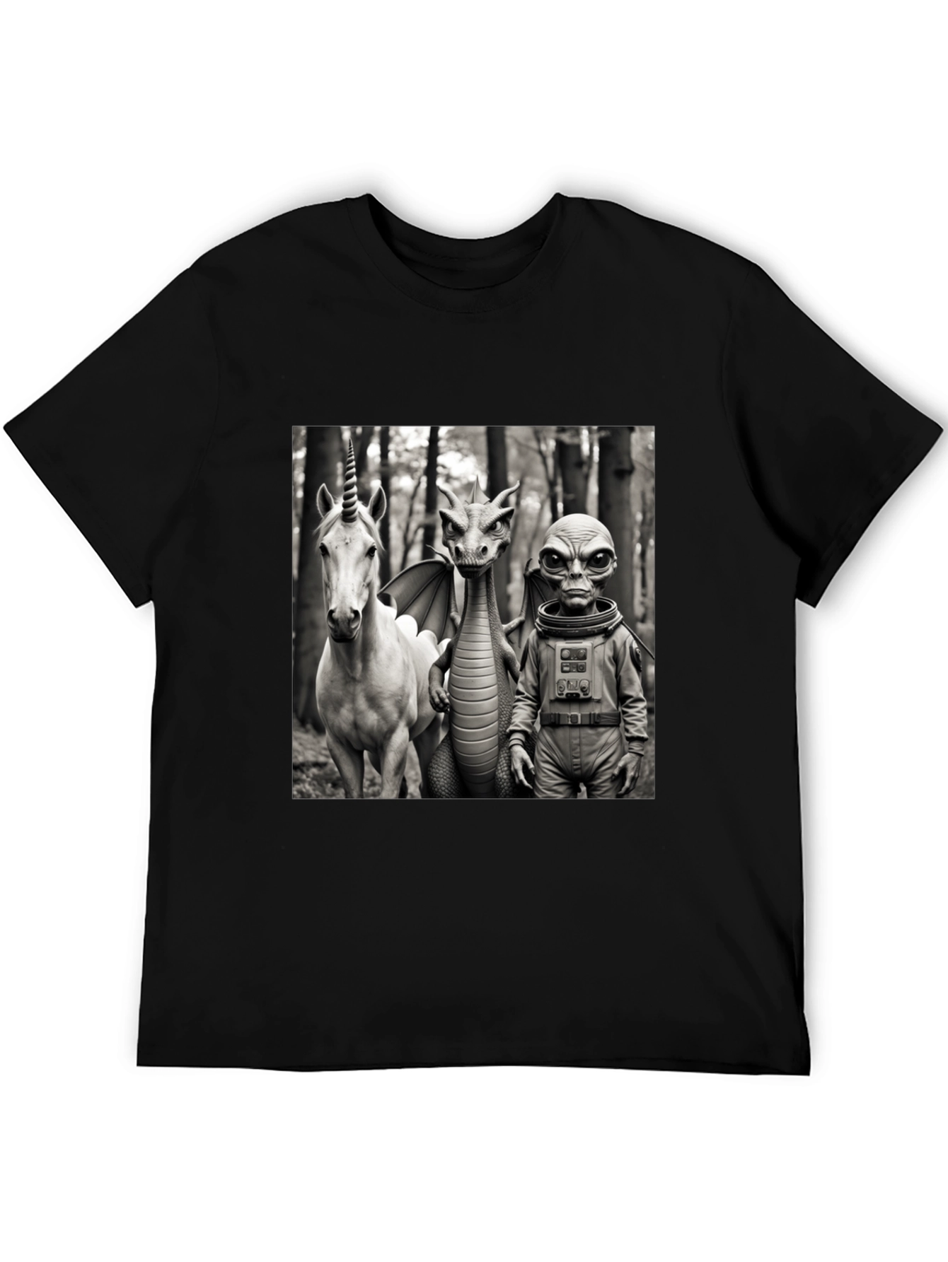 Unicorn Dragon & Alien Graphic Tee