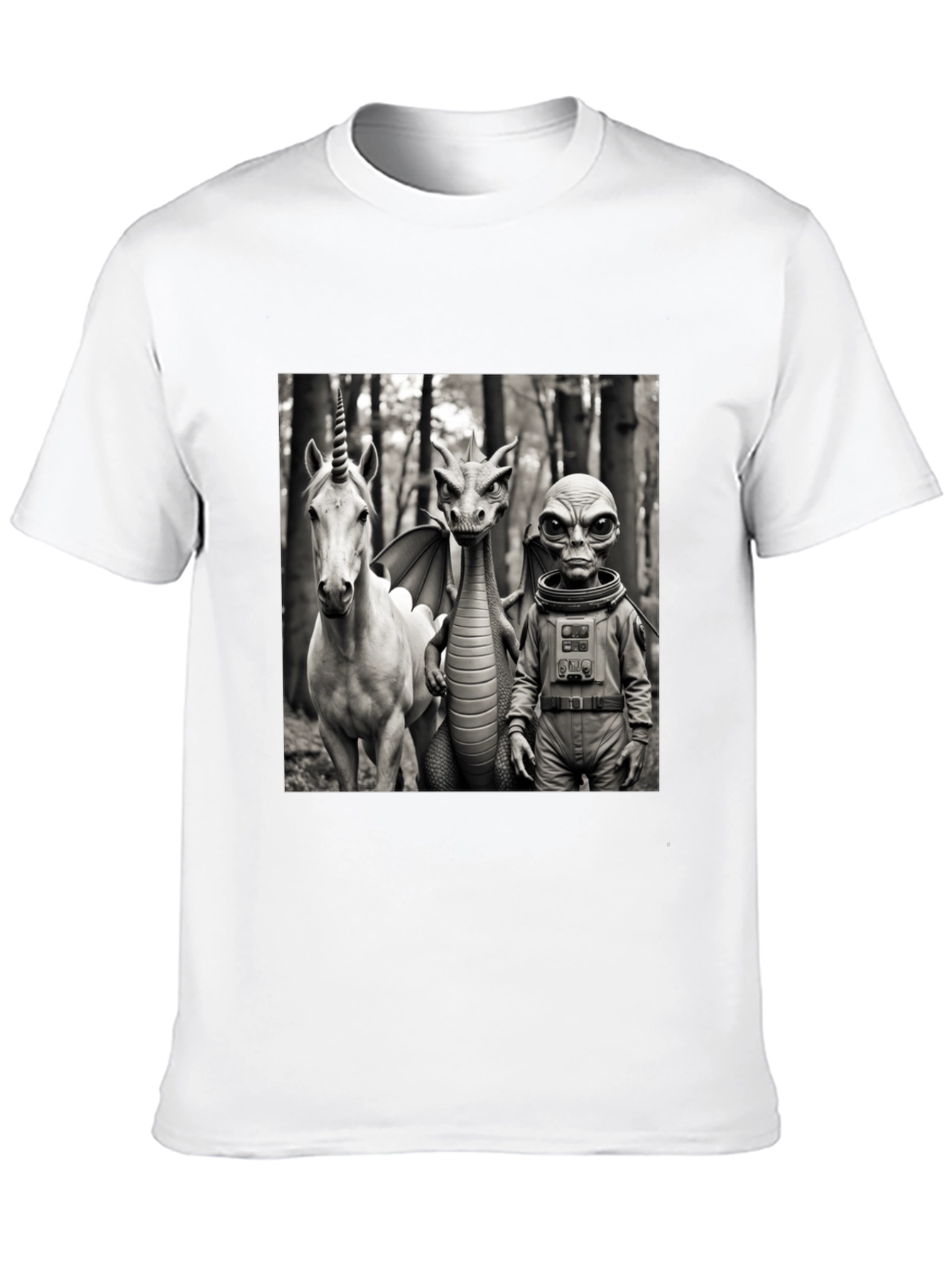 Unicorn Dragon & Alien Graphic Tee