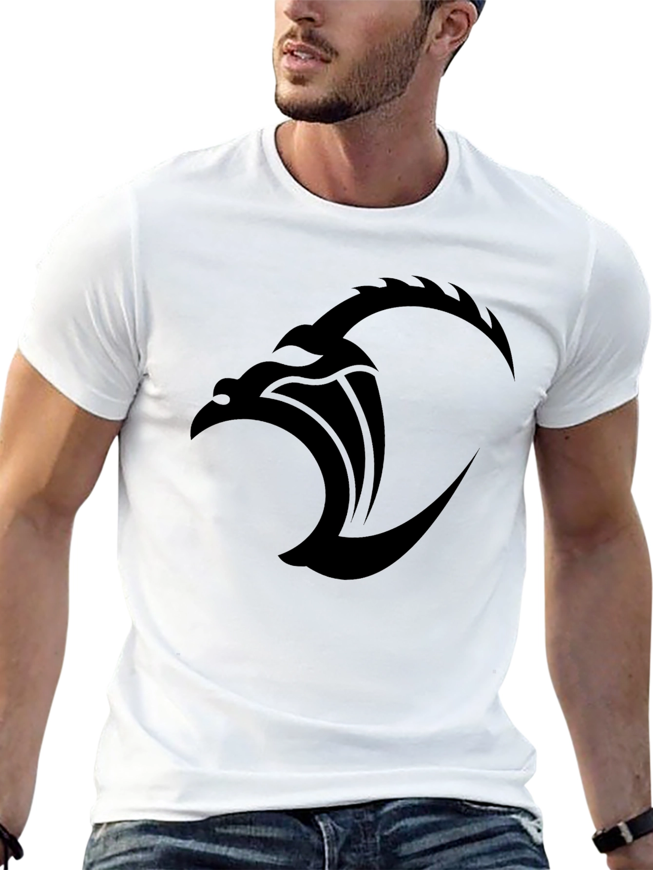 Black Eagle Graphic Tee - Mens Stylish Casual Shirt
