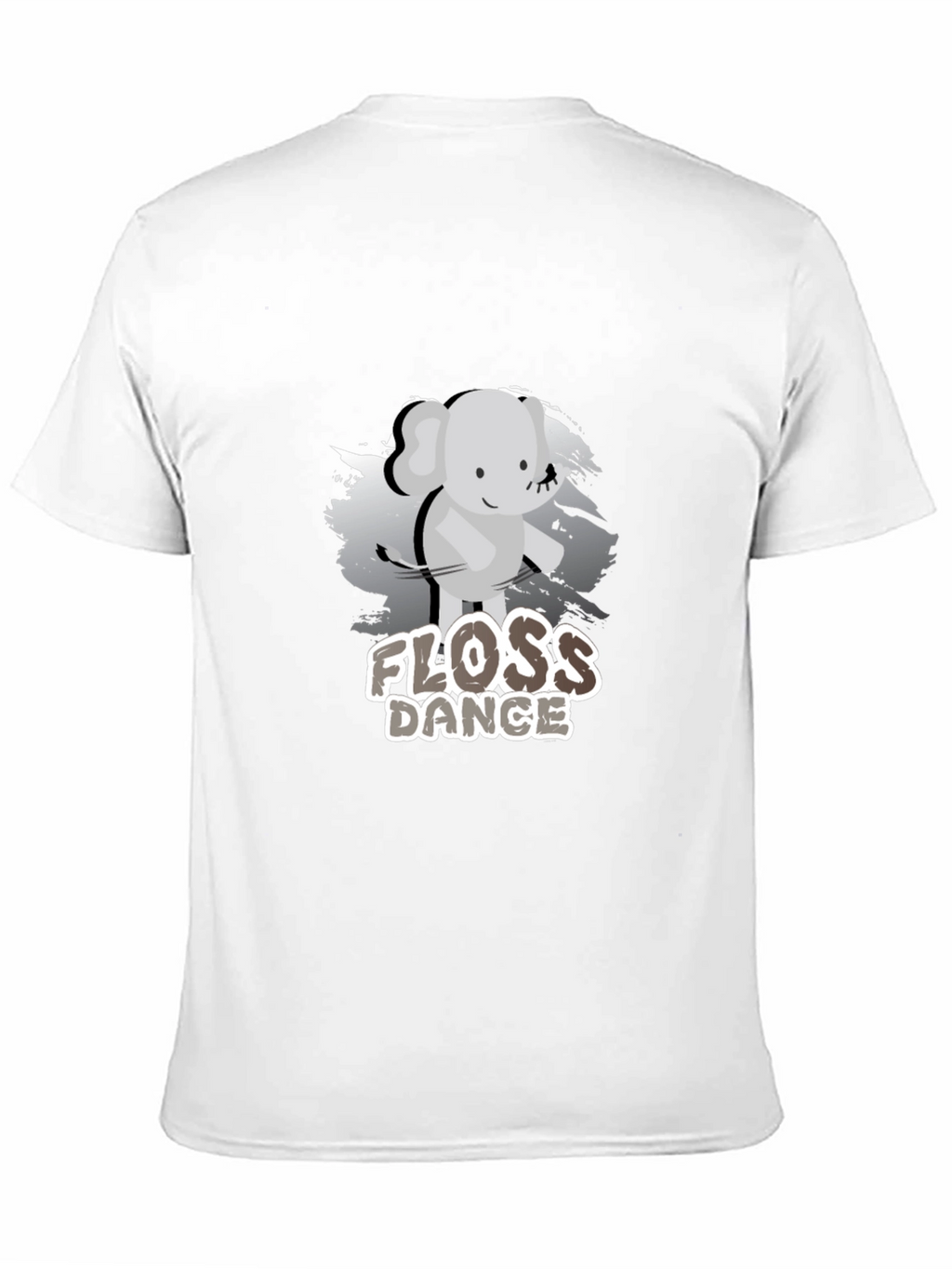 Floss Dance Elephant Graphic Tee - Unisex Black T-Shirt