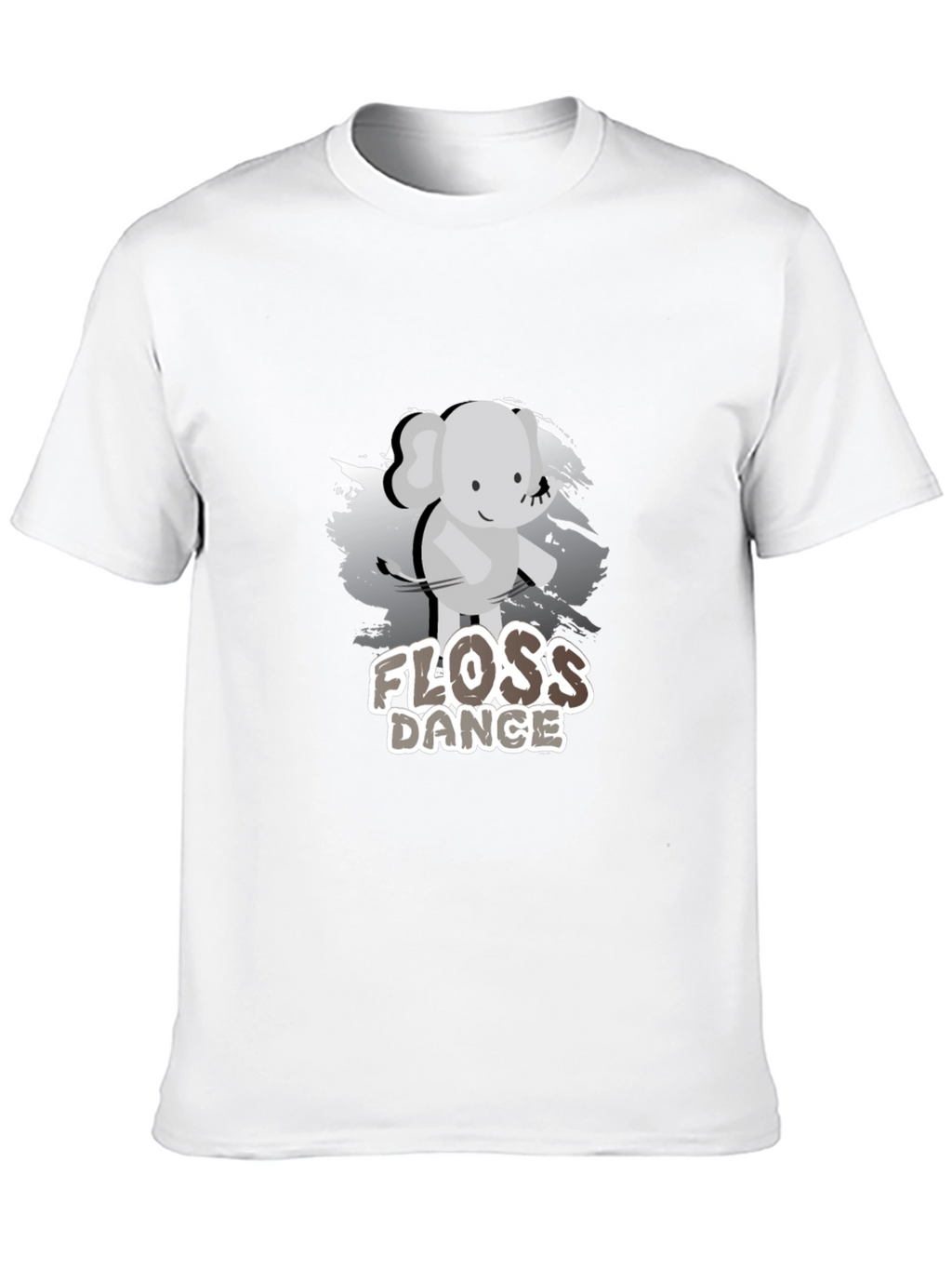 Floss Dance Elephant Graphic Tee - Unisex Black T-Shirt