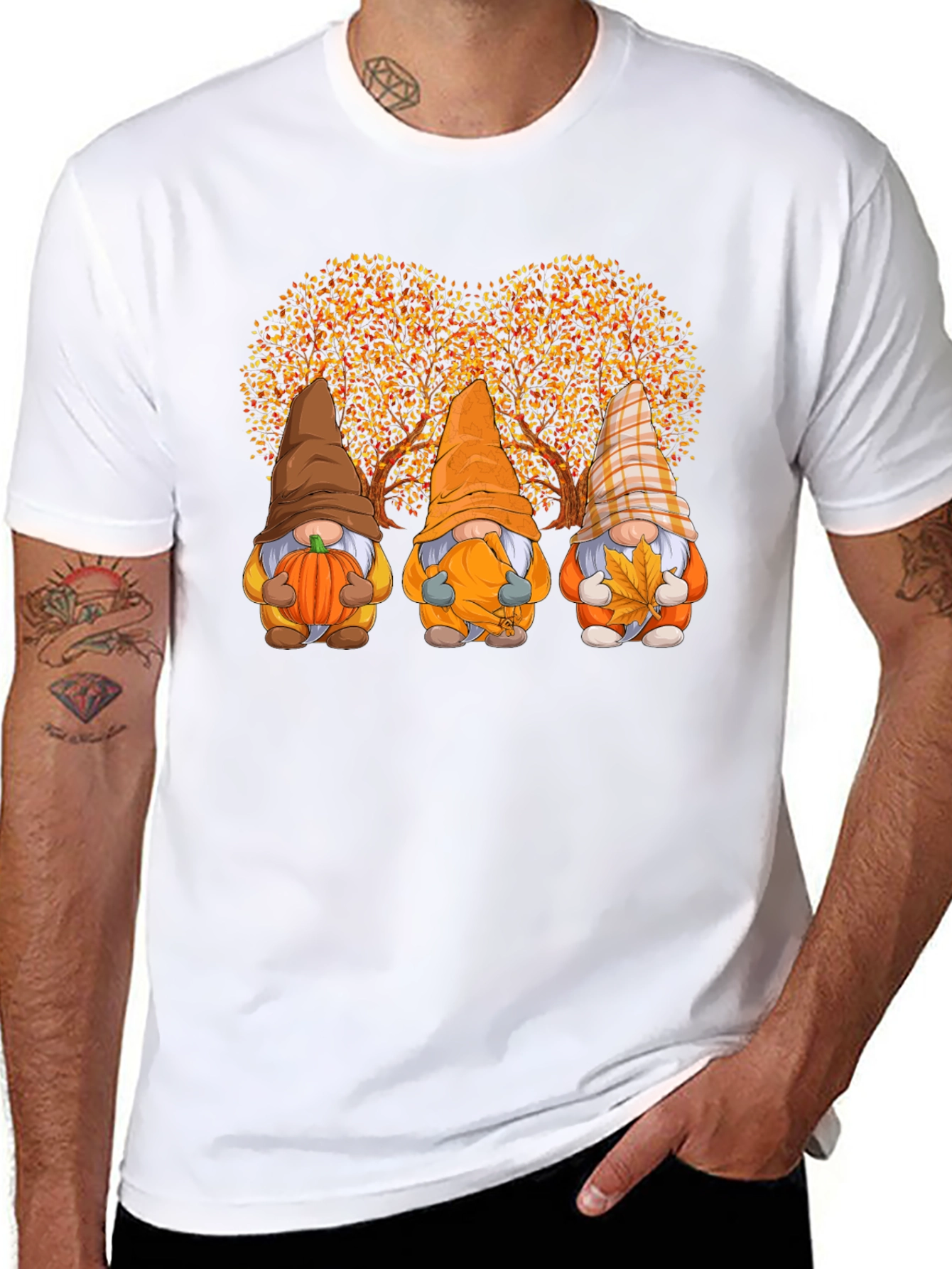 Fall Gnomes T-Shirt - Autumn Harvest Graphic Tee