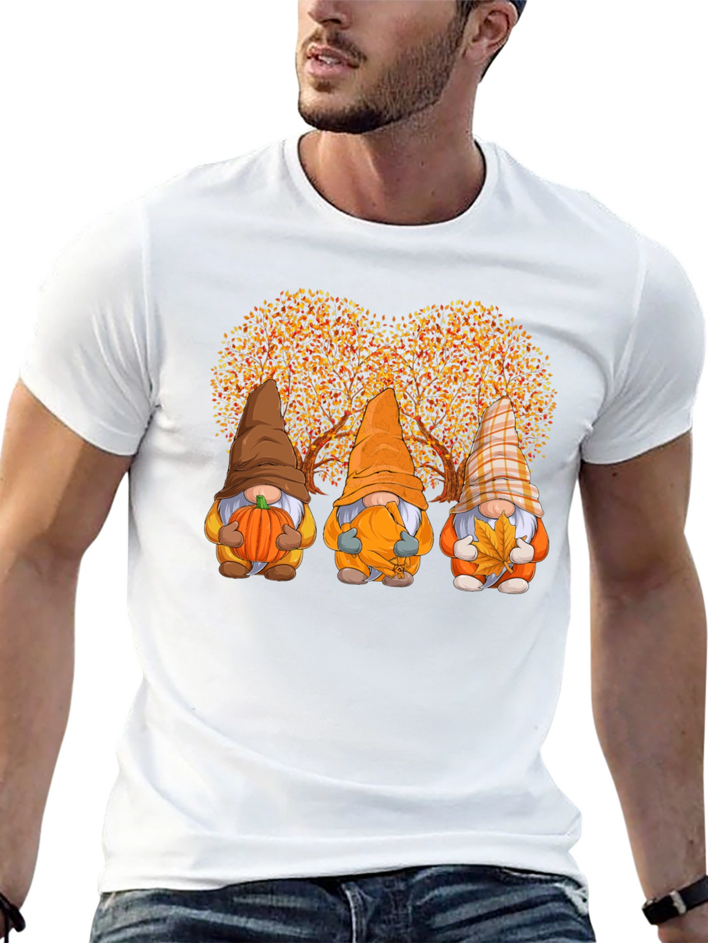 Fall Gnomes T-Shirt - Autumn Harvest Graphic Tee