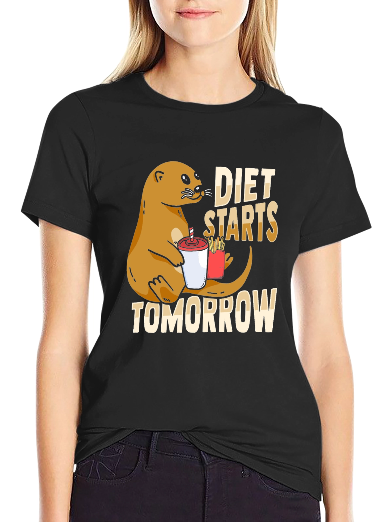 Diet Starts Tomorrow Otter T-Shirt