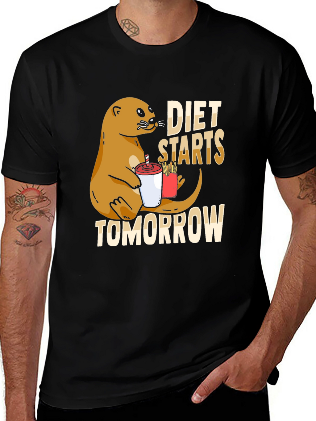 Diet Starts Tomorrow Otter T-Shirt