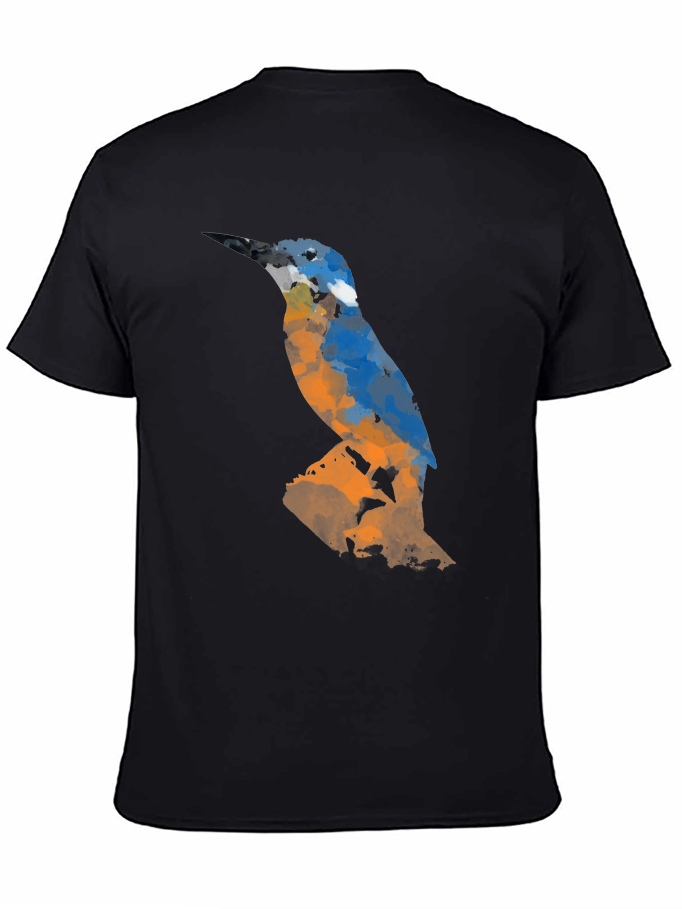 Abstract Bird Graphic Tee - Mens Black T-Shirt