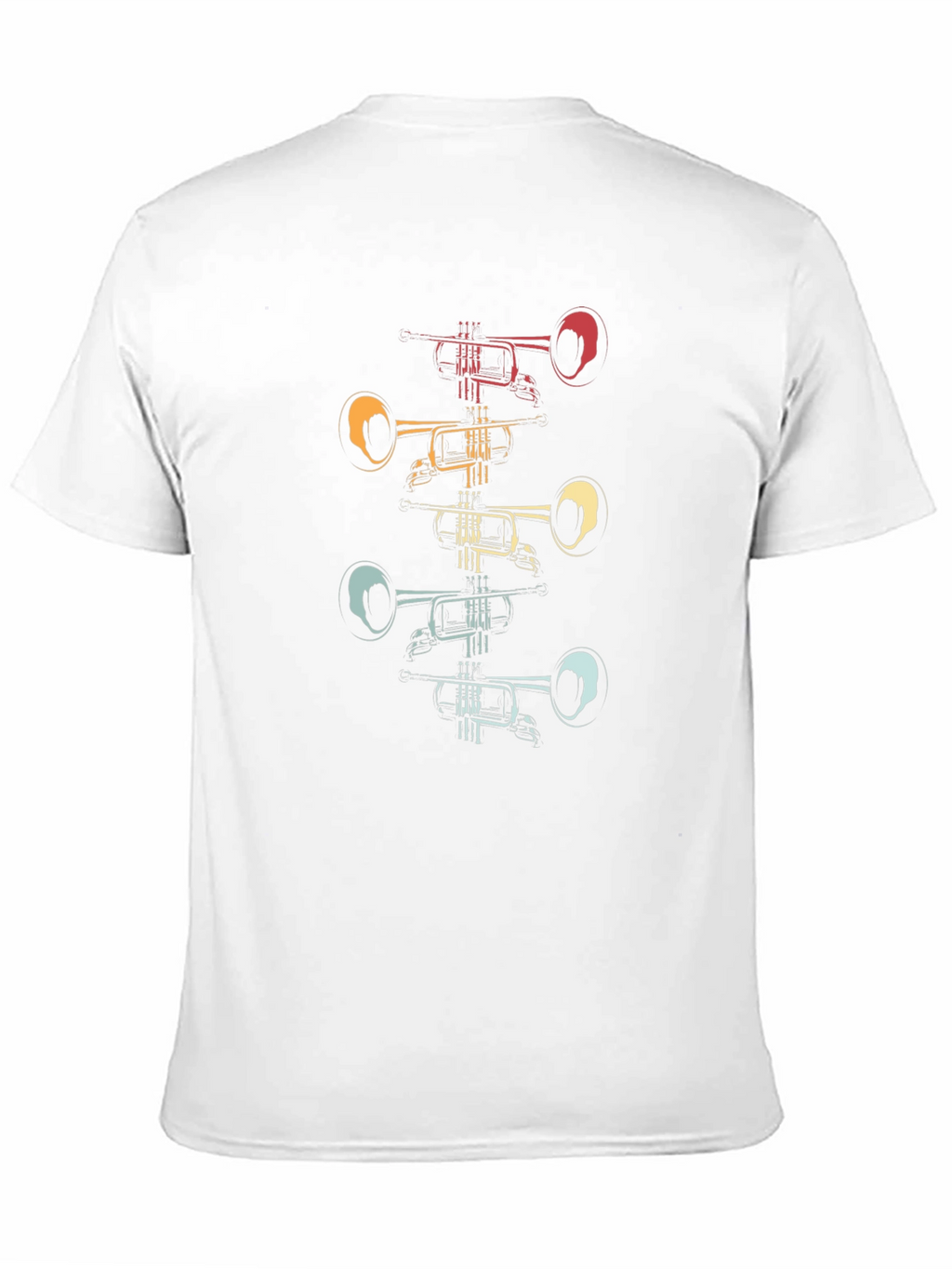 Retro Trumpet Stack Graphic Tee - Black