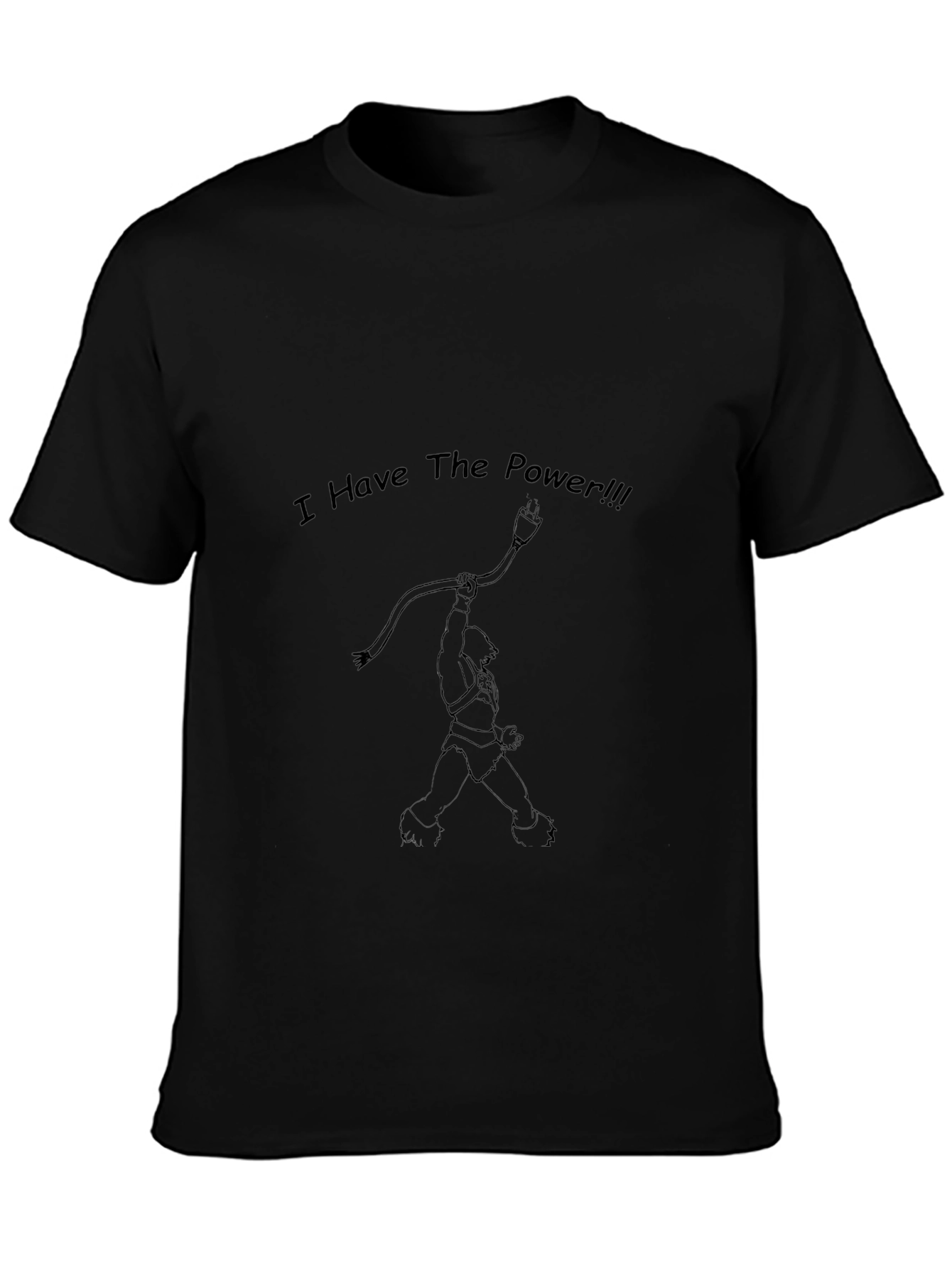 I Have The Power! Black Graphic Tee