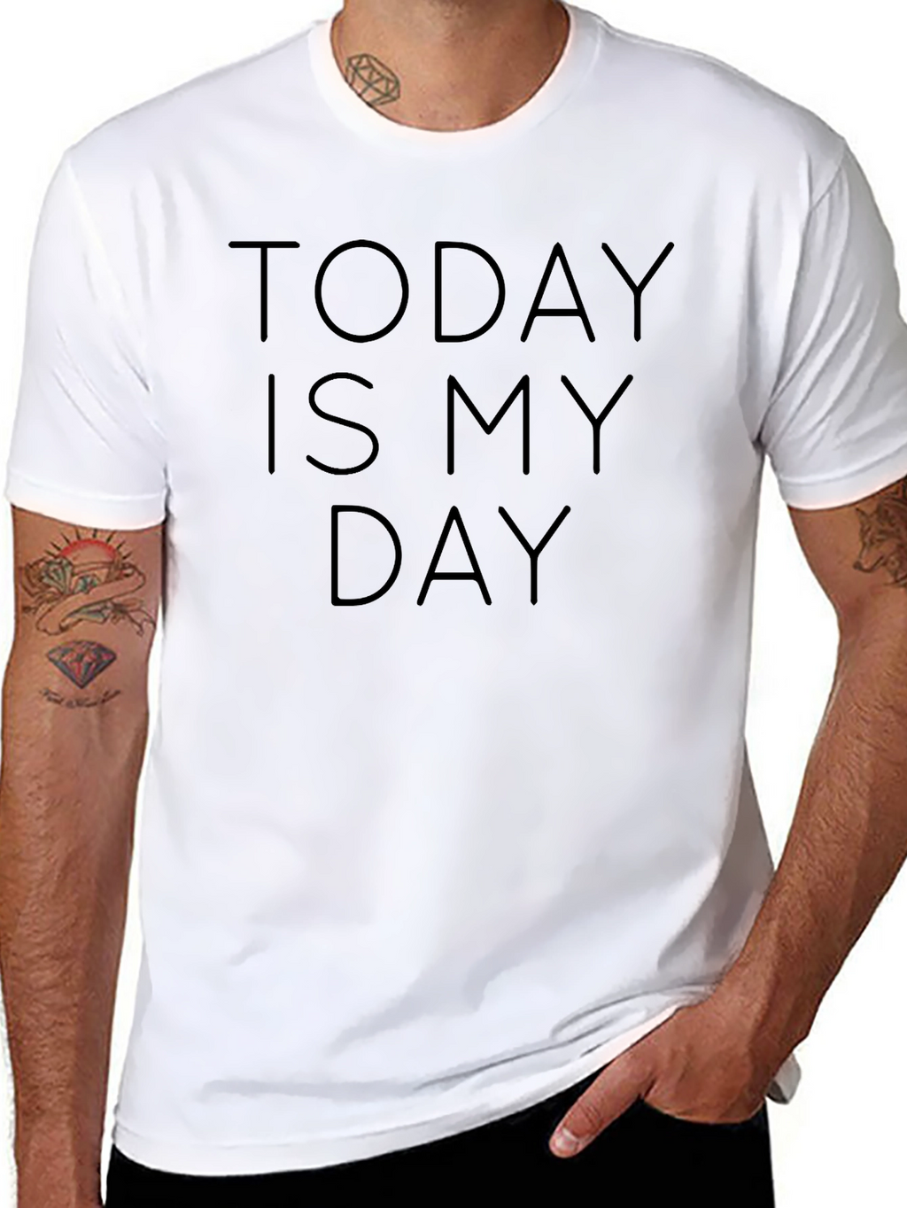 Today Is My Day Black T-Shirt - Modern Style