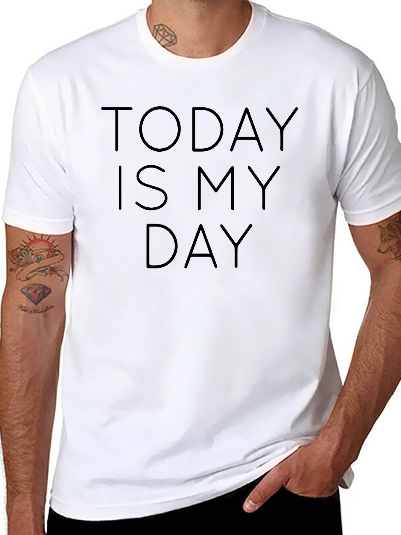 Today Is My Day Black T-Shirt - Modern Style