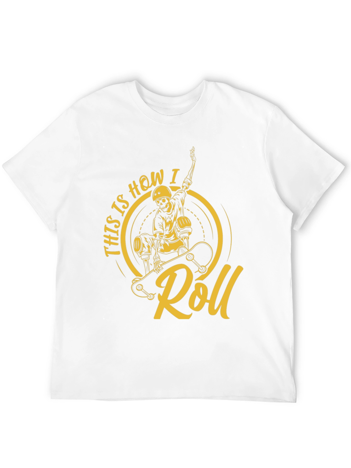 Skateboarding Skeleton T-Shirt - This is How I Roll