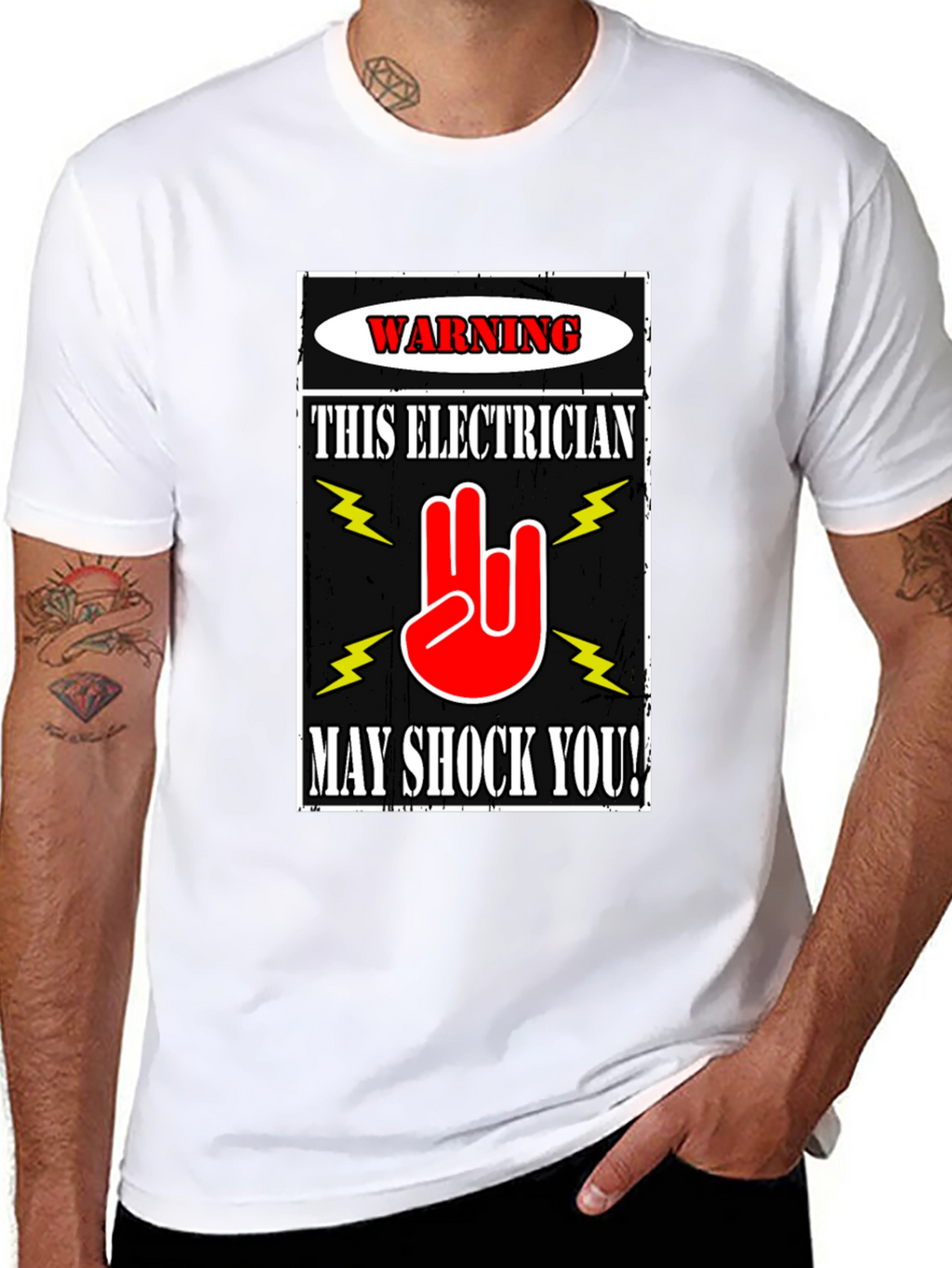 Electrician Warning Graphic T-Shirt