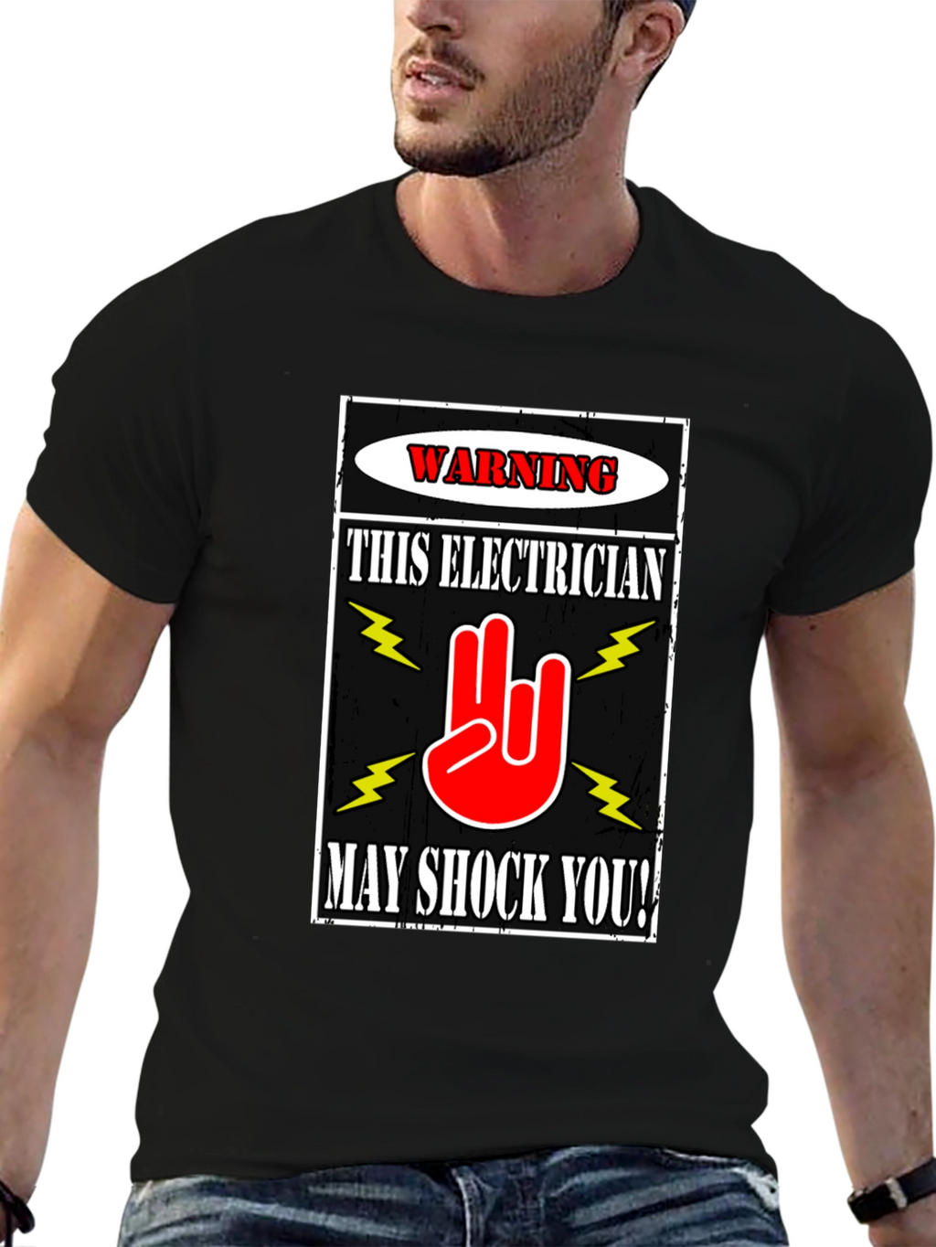 Electrician Warning Graphic T-Shirt