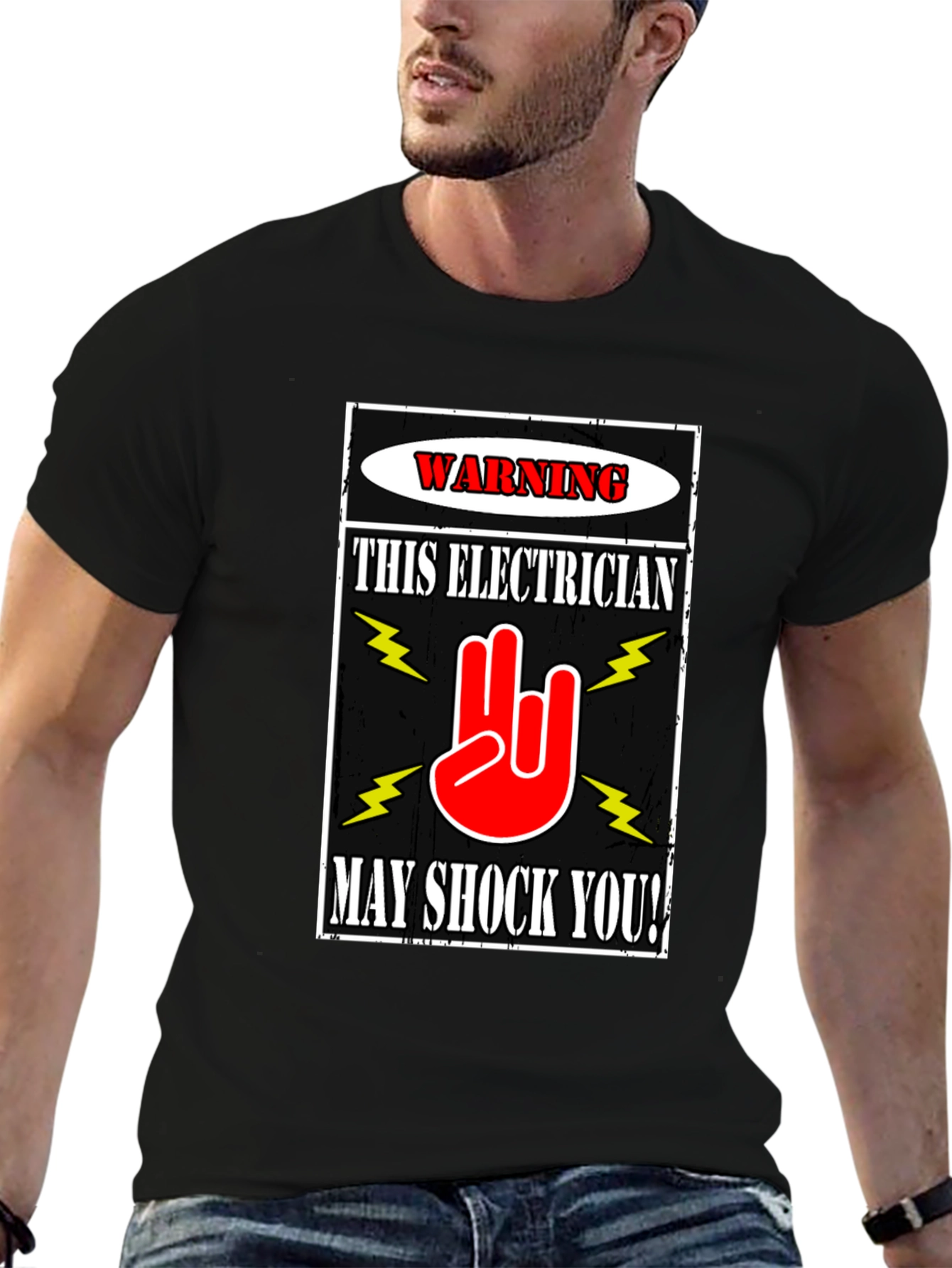 Electrician Warning Graphic T-Shirt