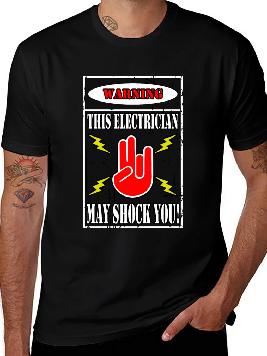 Electrician Warning Graphic T-Shirt