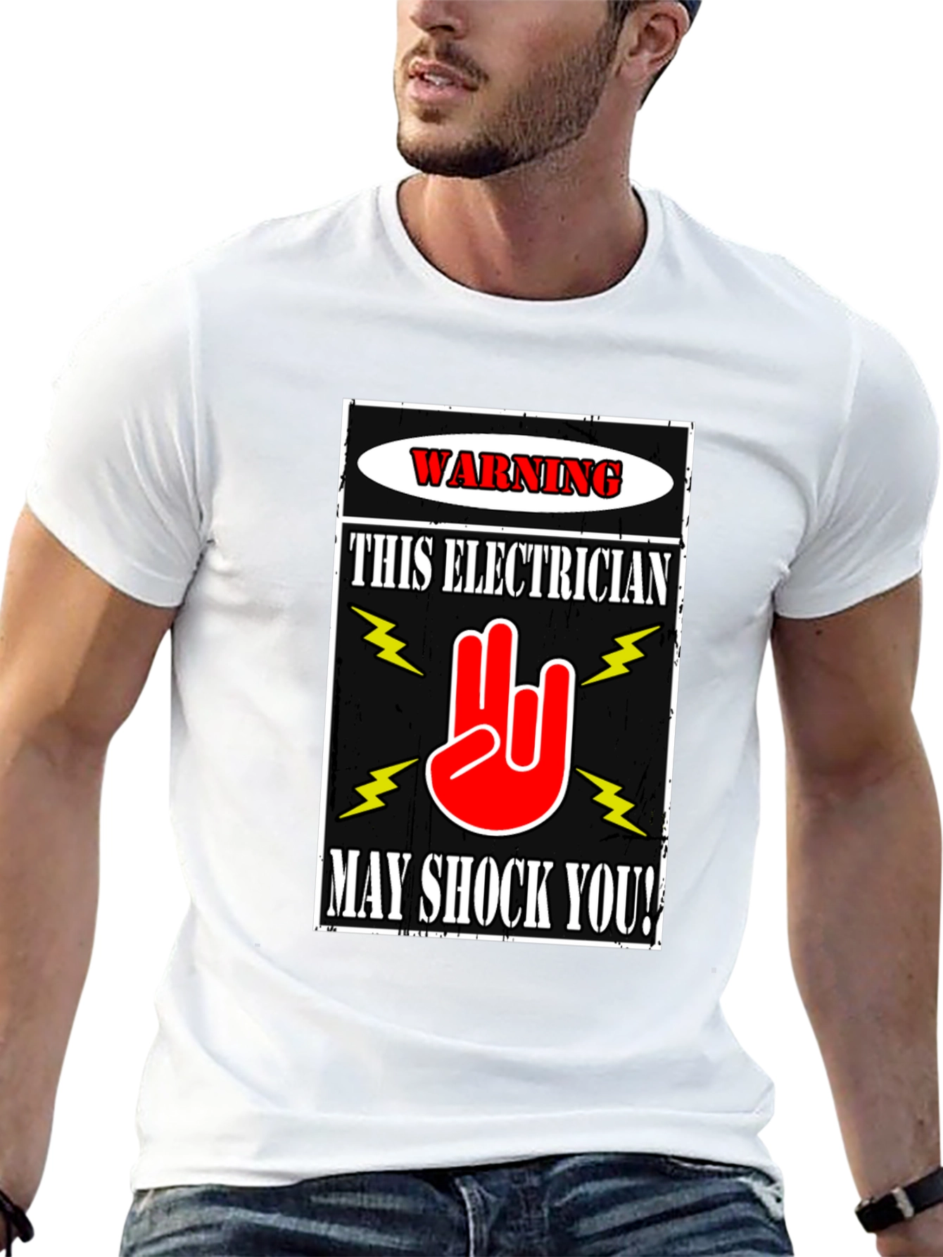 Electrician Warning Graphic T-Shirt