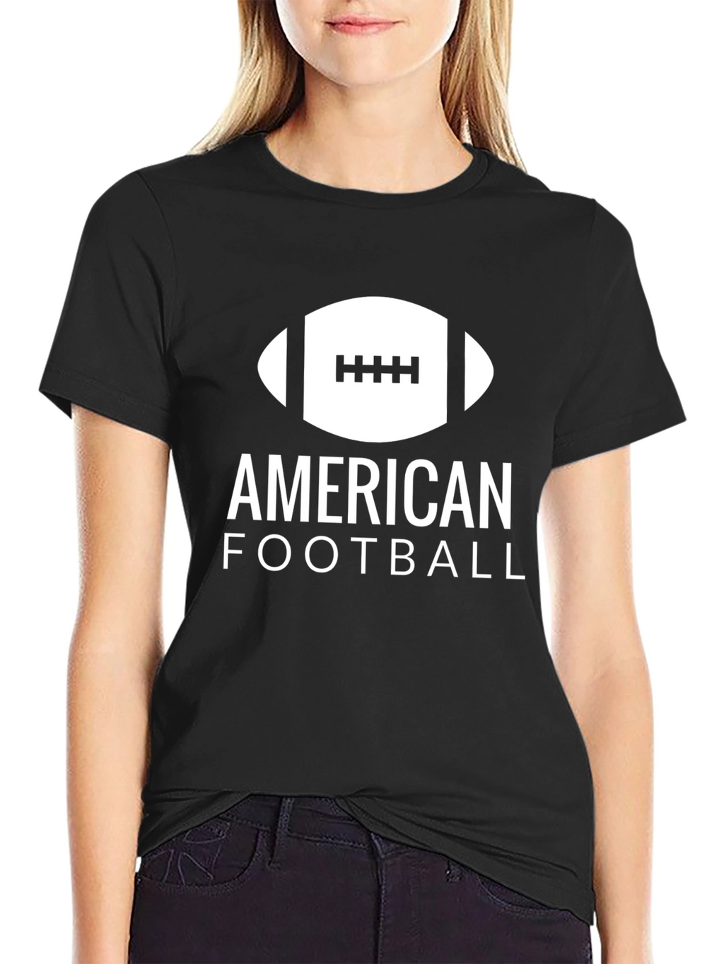 American Football Graphic Tee - Black