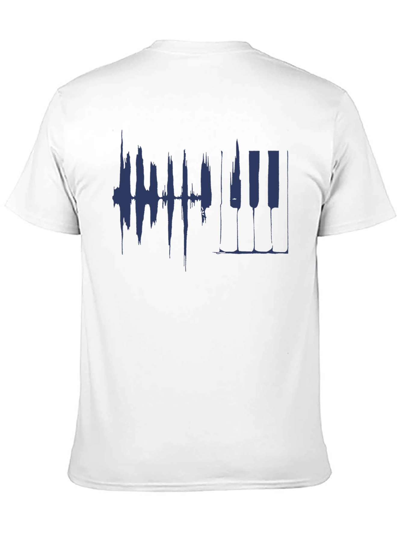 Piano Keys Graphic Mens Black T-Shirt