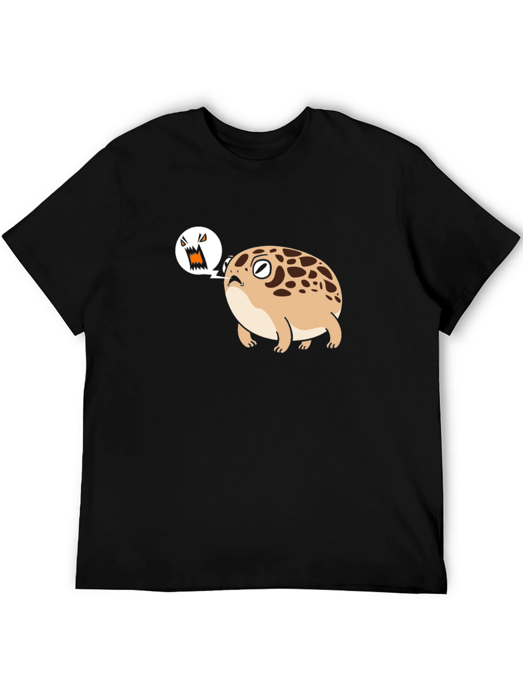 Angry Frog T-Shirt - Mens Black Cotton Tee