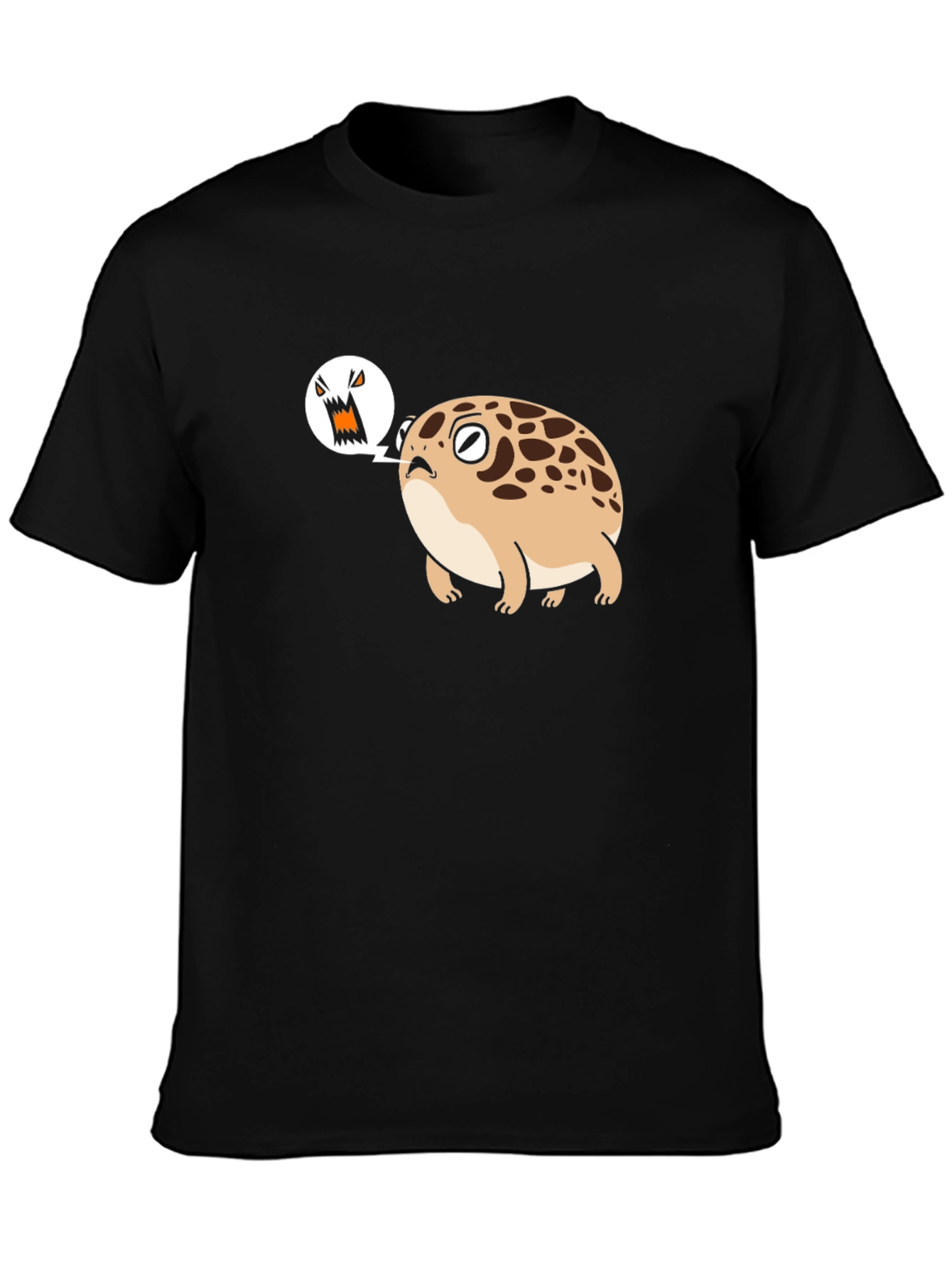 Angry Frog T-Shirt - Mens Black Cotton Tee