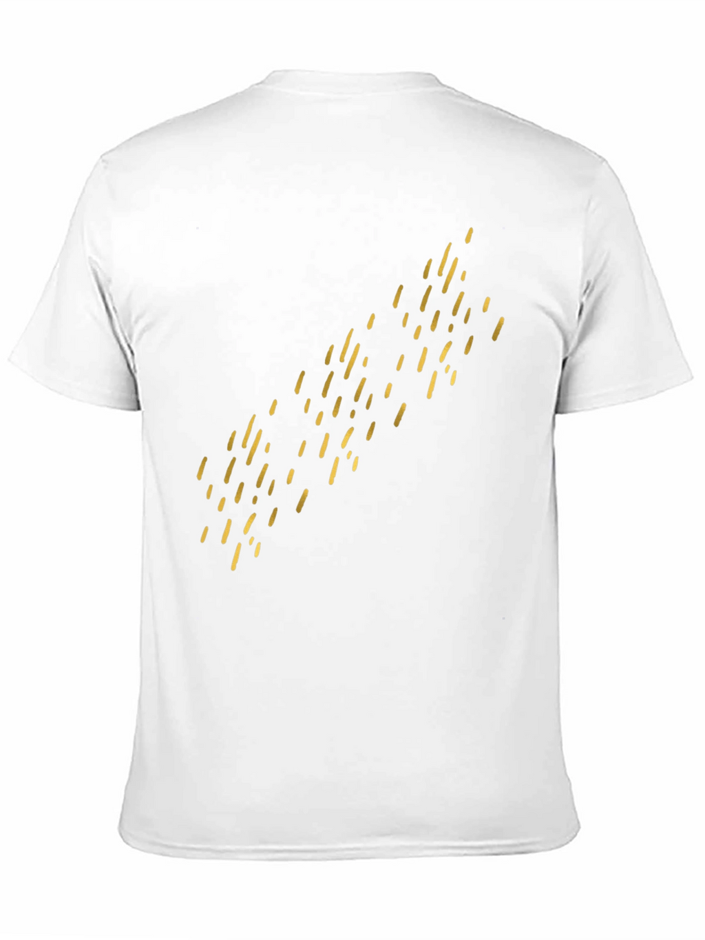 Modern Black Tee with Abstract Gold Design