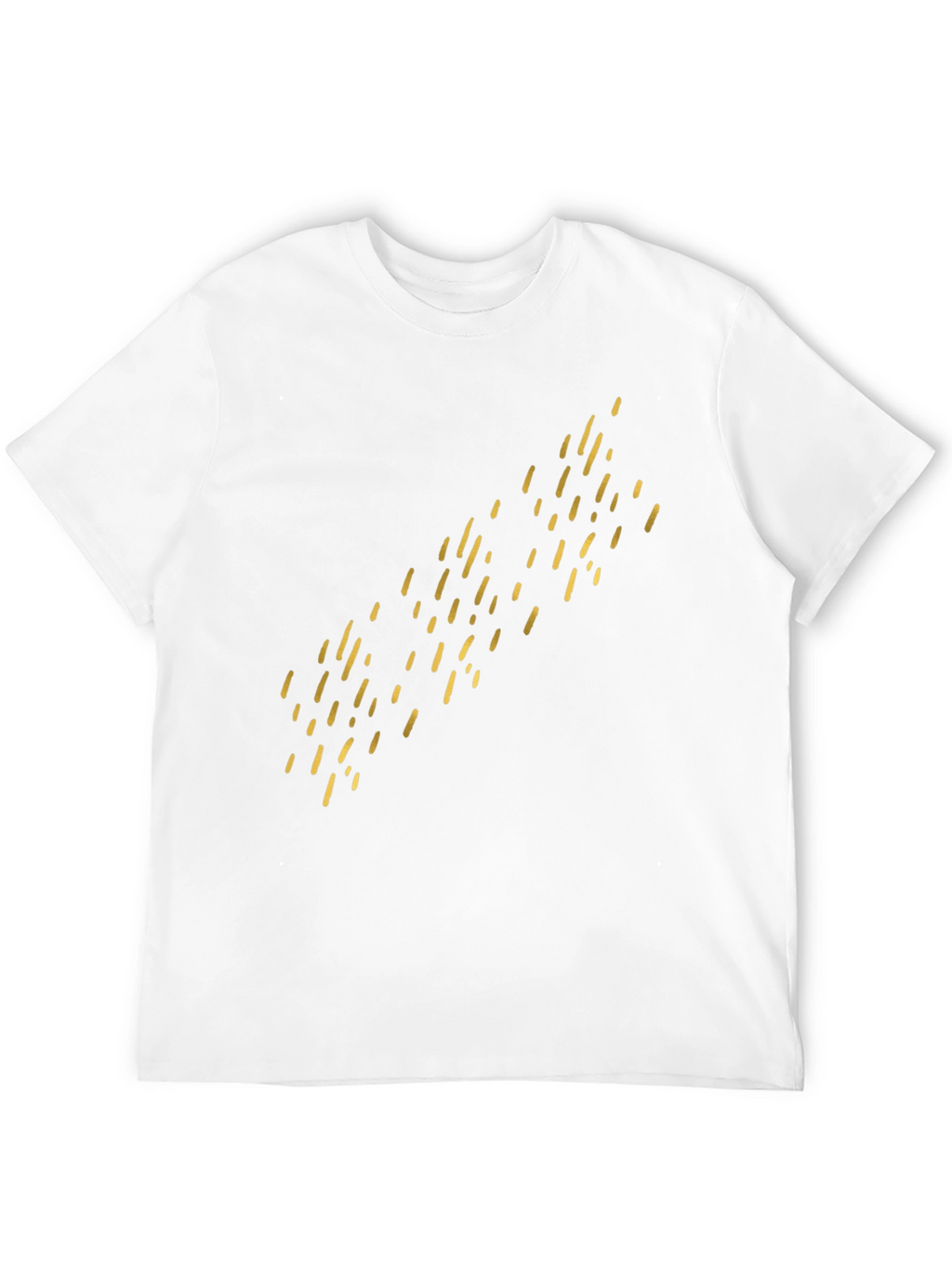 Modern Black Tee with Abstract Gold Design