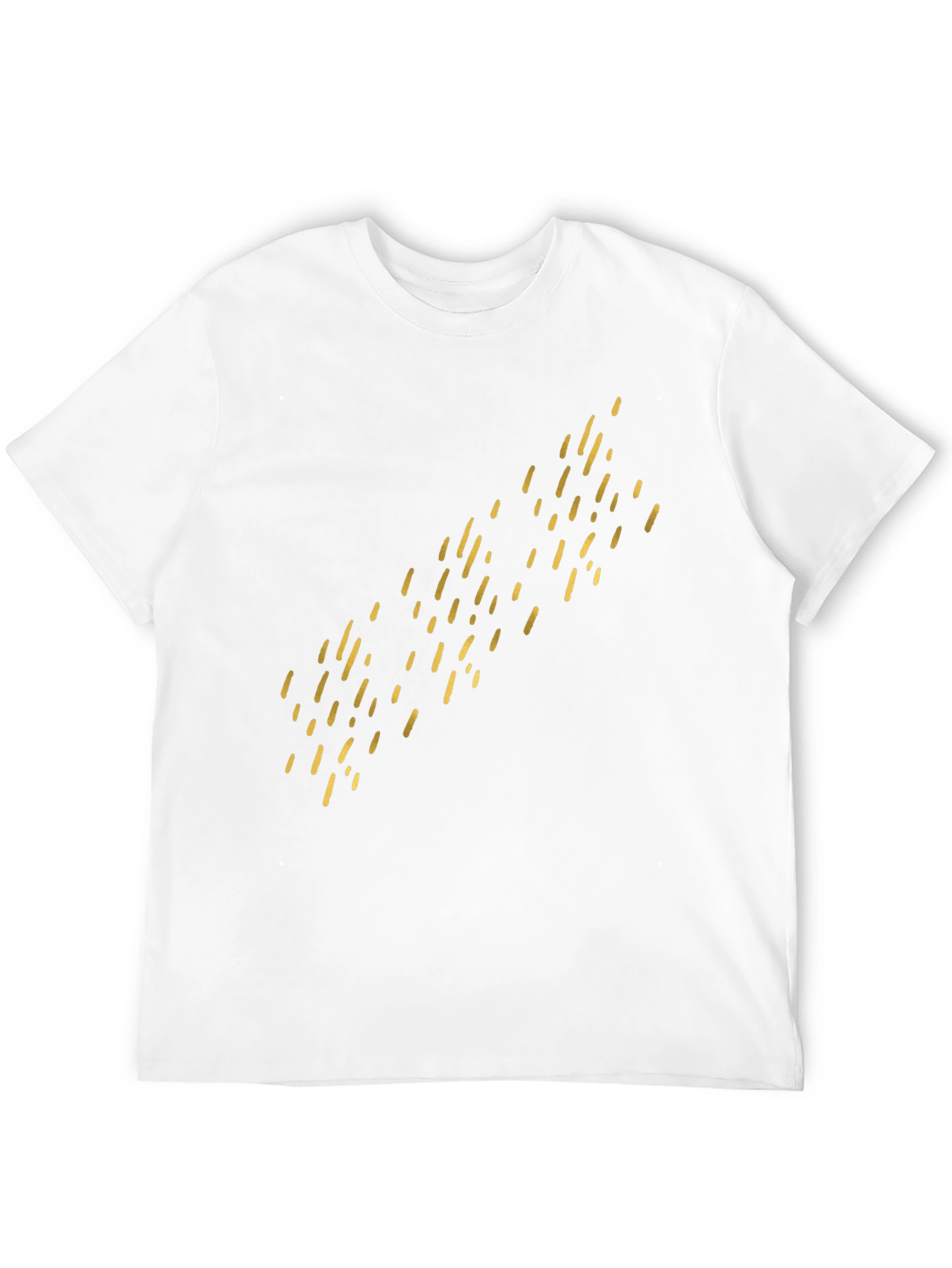 Modern Black Tee with Abstract Gold Design
