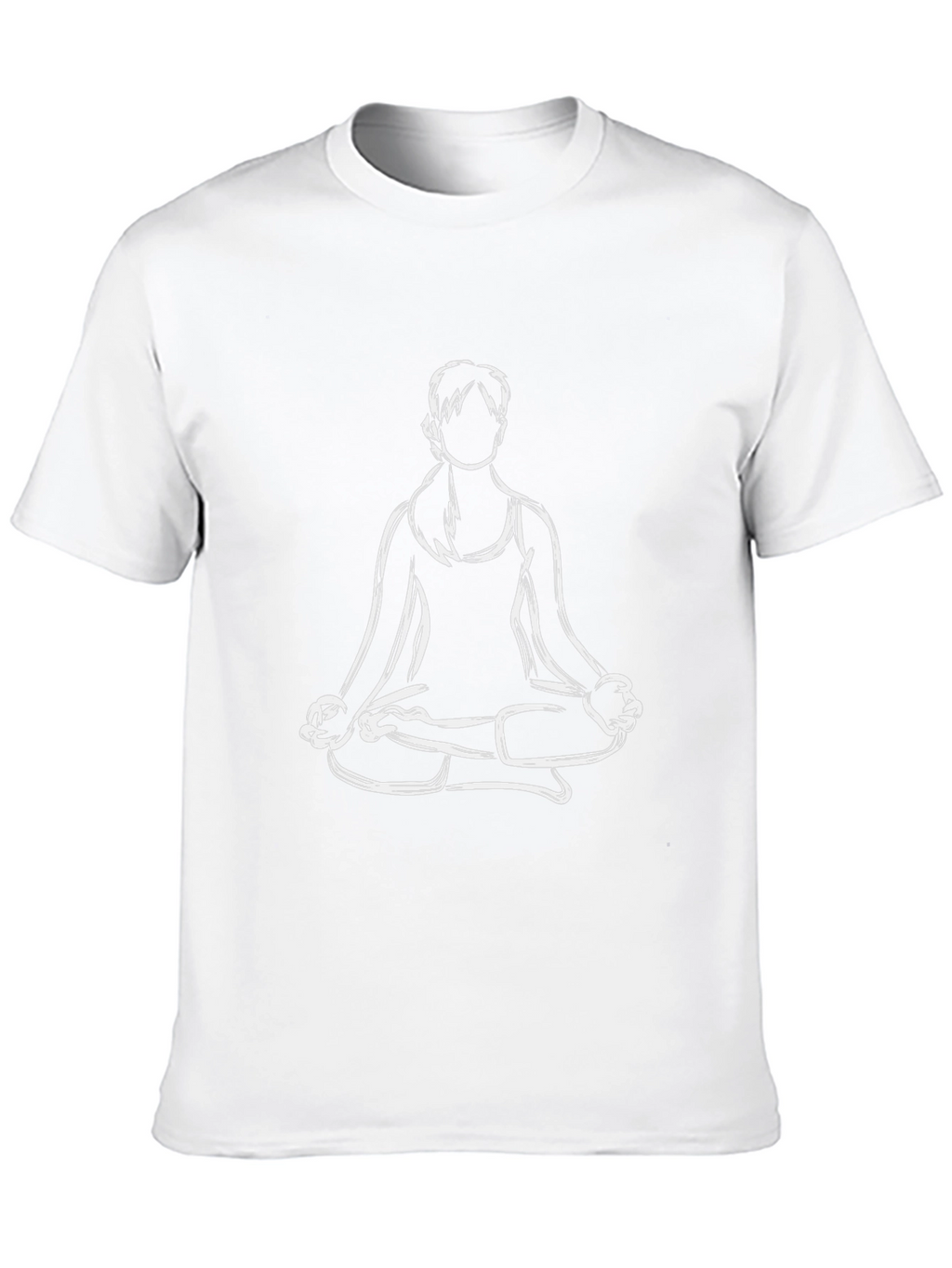 Yoga Pose Graphic Tee - Black Relaxed Fit Shirt