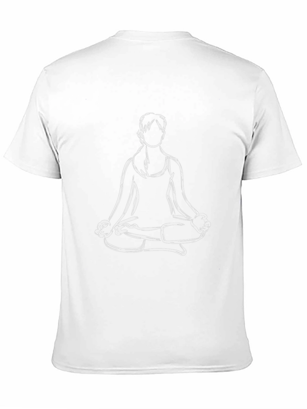 Yoga Pose Graphic Tee - Black Relaxed Fit Shirt