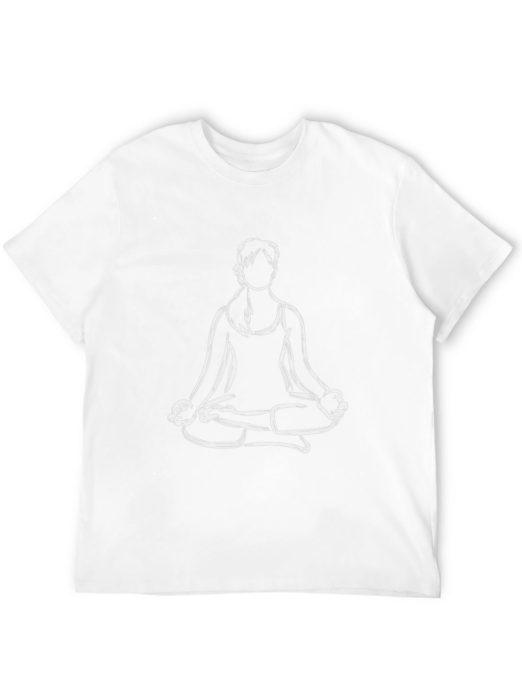 Yoga Pose Graphic Tee - Black Relaxed Fit Shirt