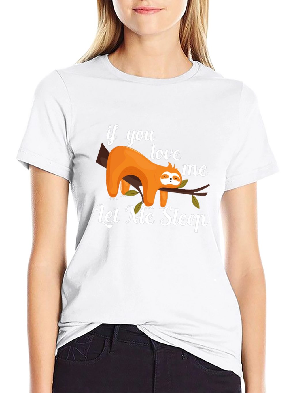 Lazy Sloth Graphic Tee - Let Me Sleep T-Shirt