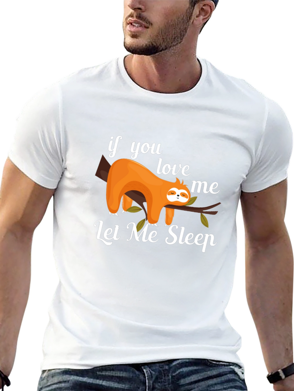 Lazy Sloth Graphic Tee - Let Me Sleep T-Shirt