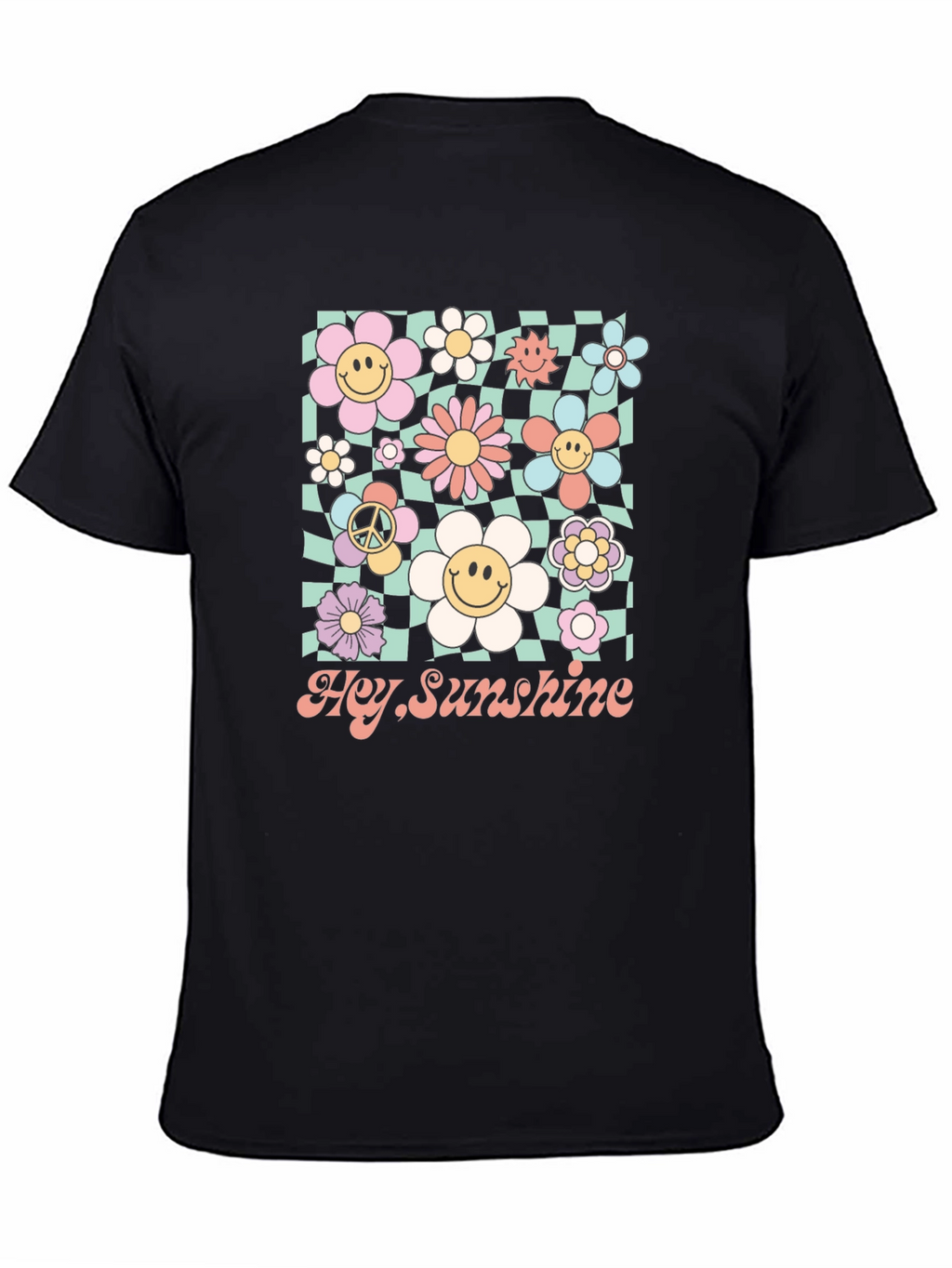 Hey Sunshine Smiley Flower Graphic Tee