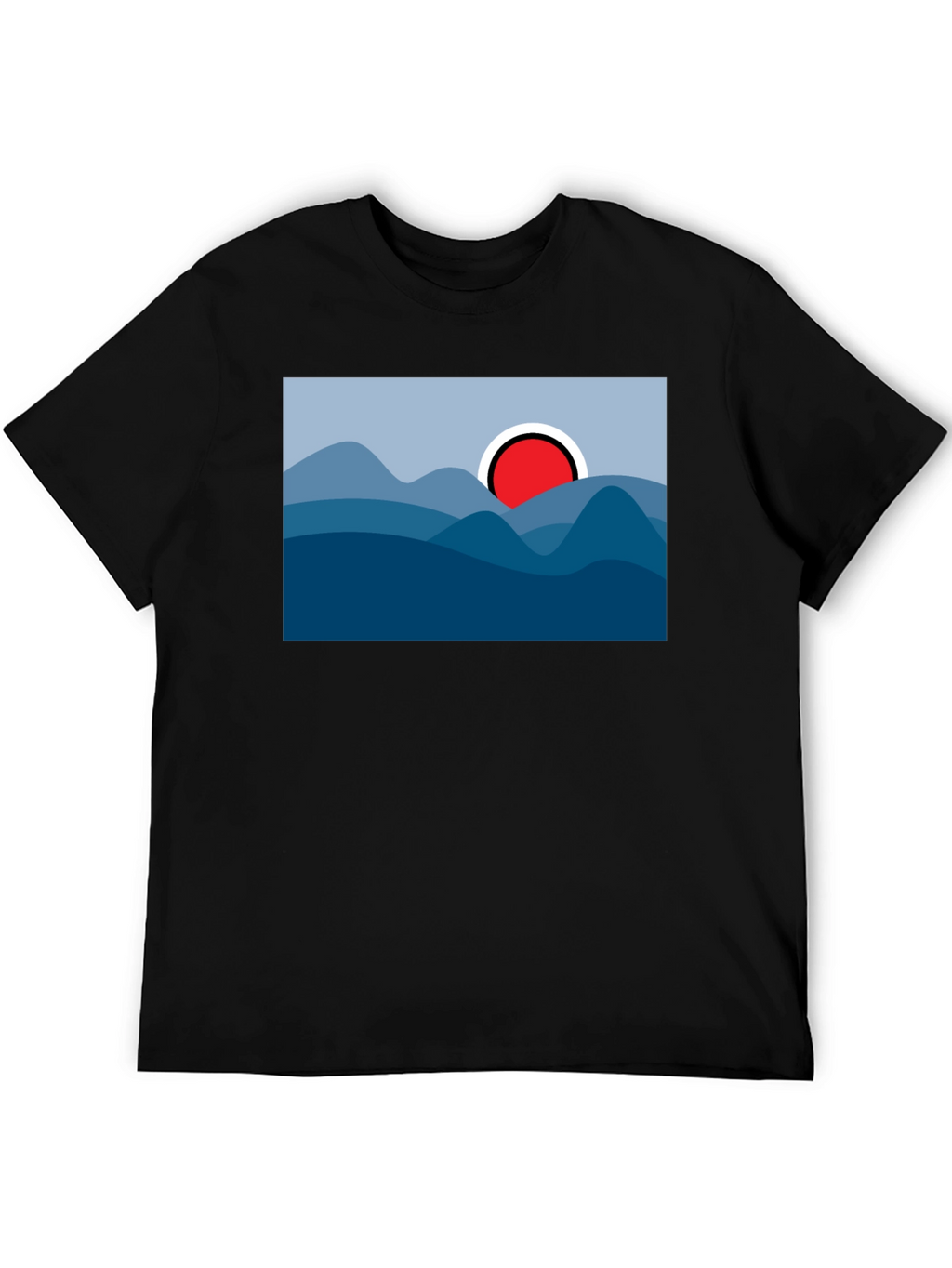 Abstract Mountainscape Graphic Tee