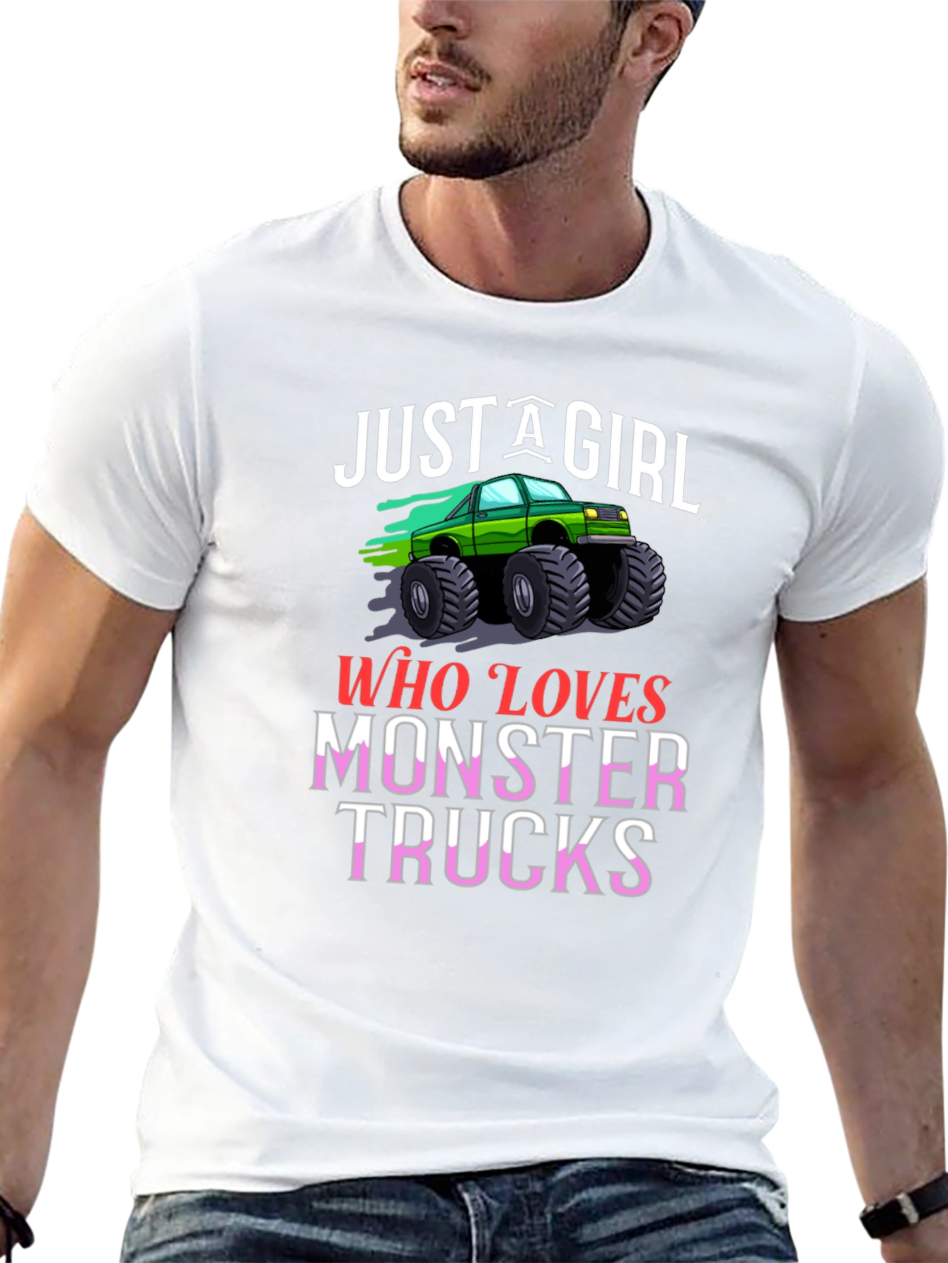 Just A Girl Who Loves Monster Trucks T-Shirt