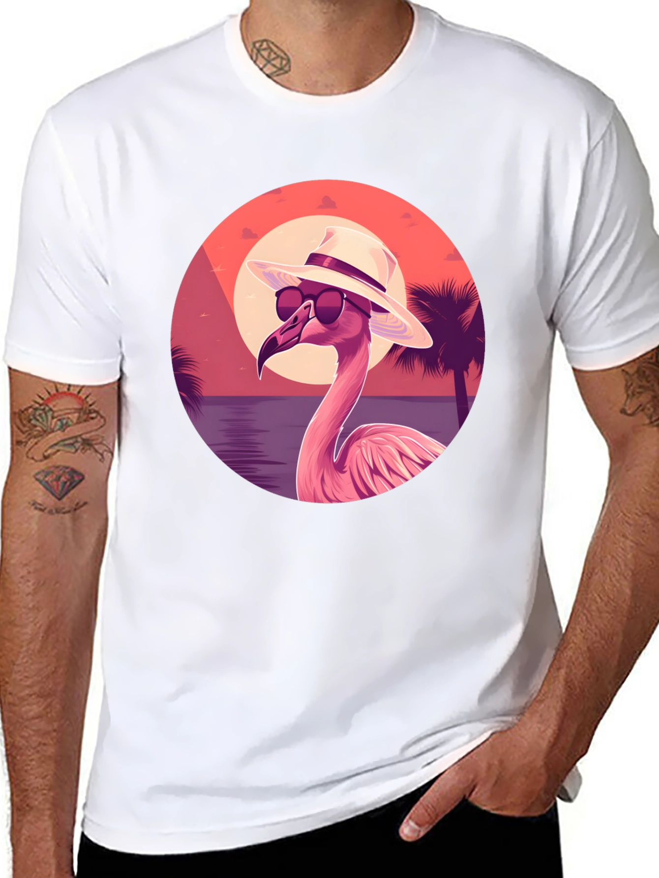 Tropical Flamingo T-Shirt - Summer Vibes