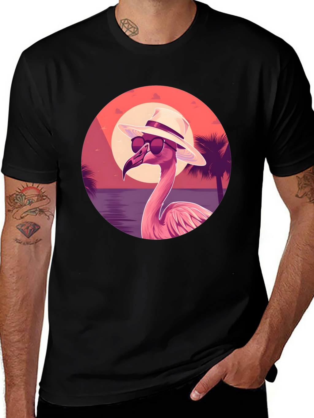 Tropical Flamingo T-Shirt - Summer Vibes