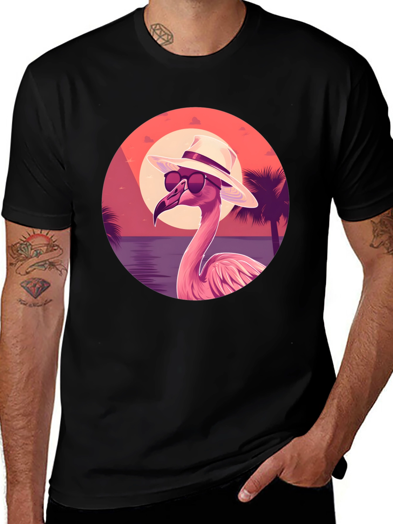 Tropical Flamingo T-Shirt - Summer Vibes
