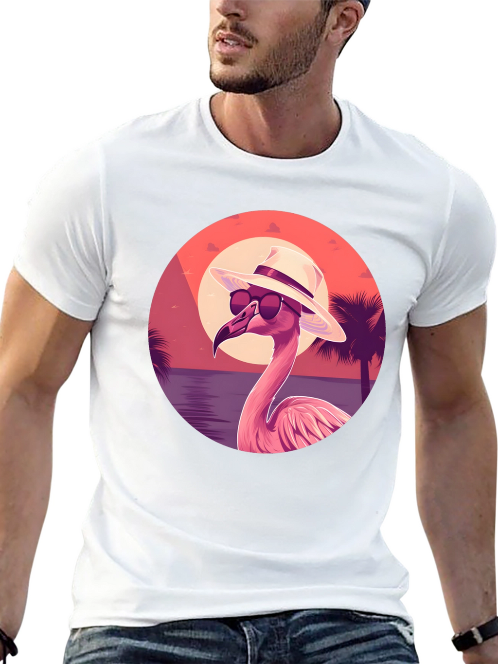 Tropical Flamingo T-Shirt - Summer Vibes
