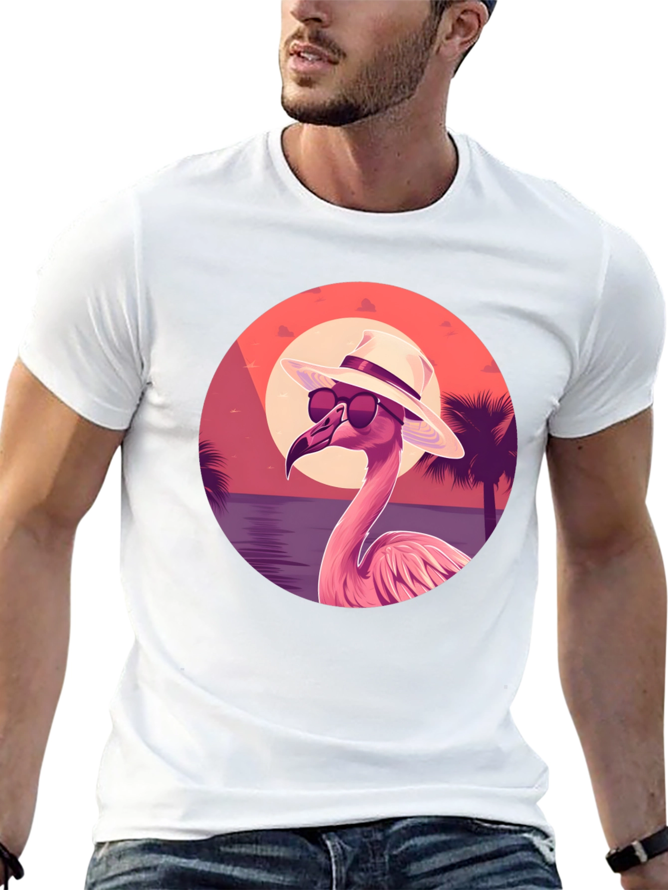 Tropical Flamingo T-Shirt - Summer Vibes
