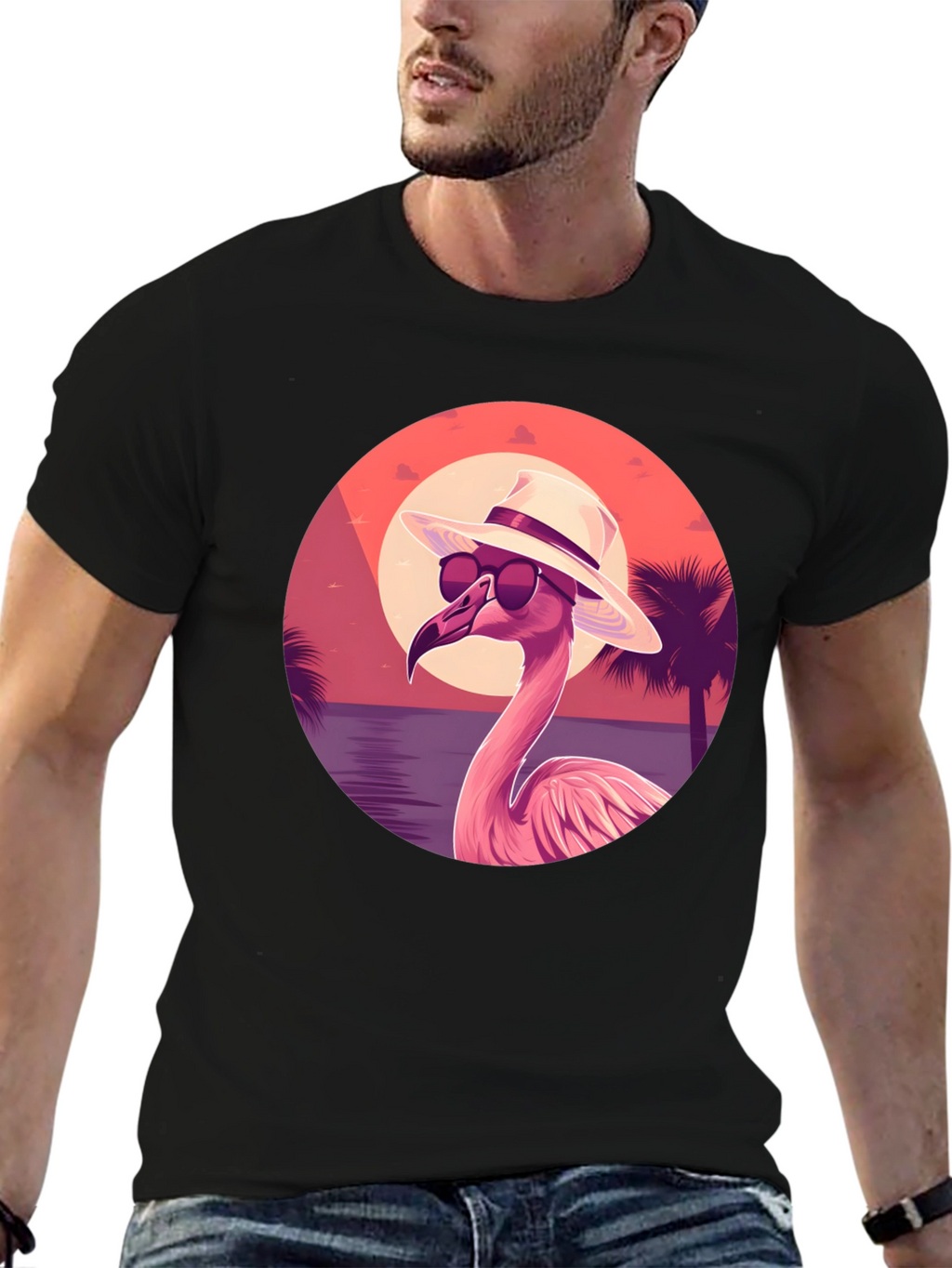 Tropical Flamingo T-Shirt - Summer Vibes