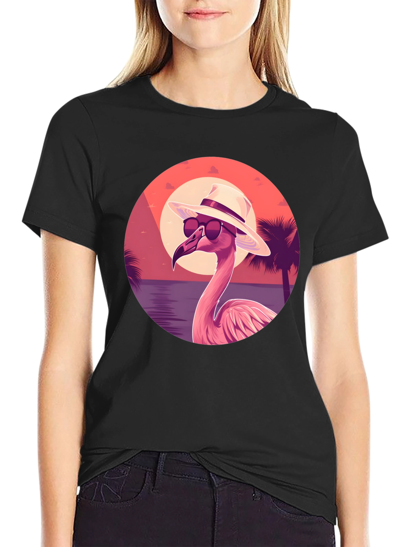 Tropical Flamingo T-Shirt - Summer Vibes