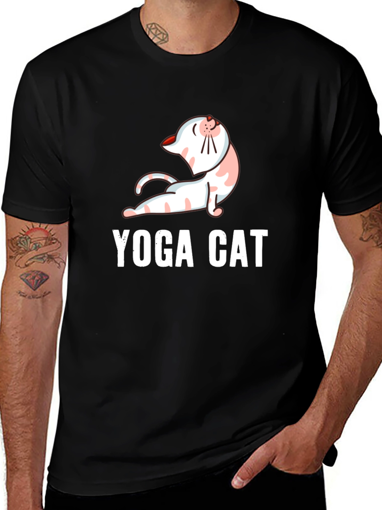 Yoga Cat T-Shirt - Funny & Comfortable Cotton Tee