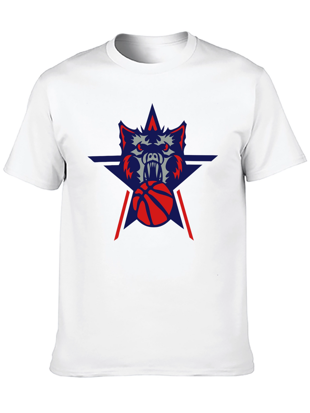 Wolf Basketball Graphic Tee - Black