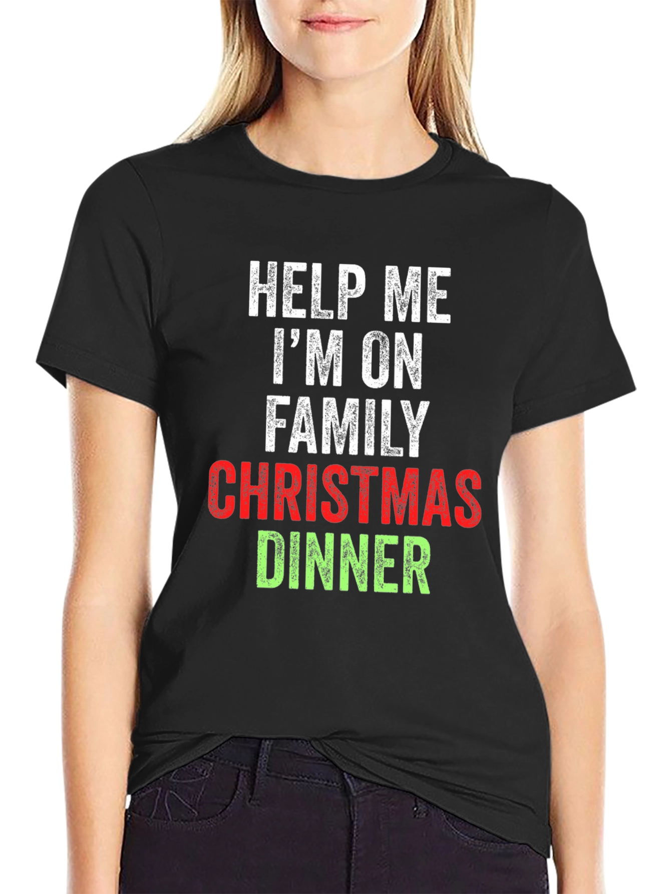 Help Me Im On Family Christmas Dinner T-Shirt