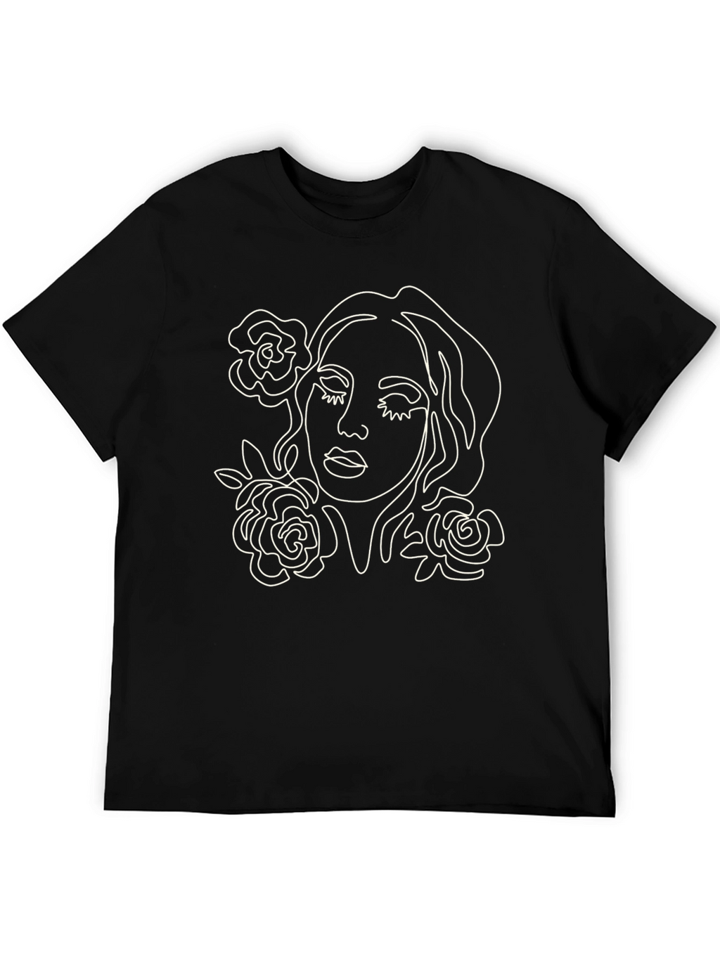 Minimalist Rose Woman Graphic T-Shirt