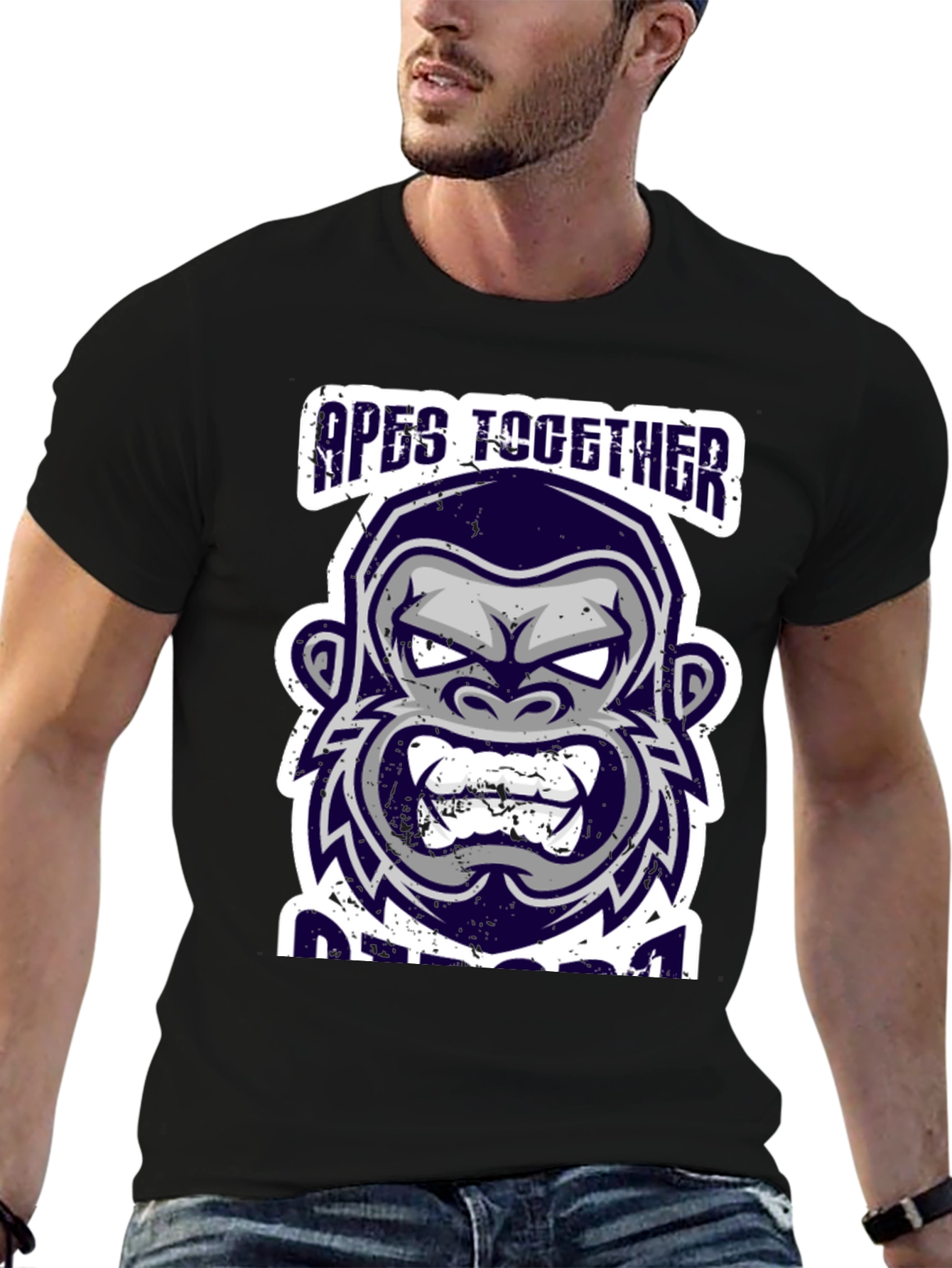 Apes Together Strong Graphic Tee - Black