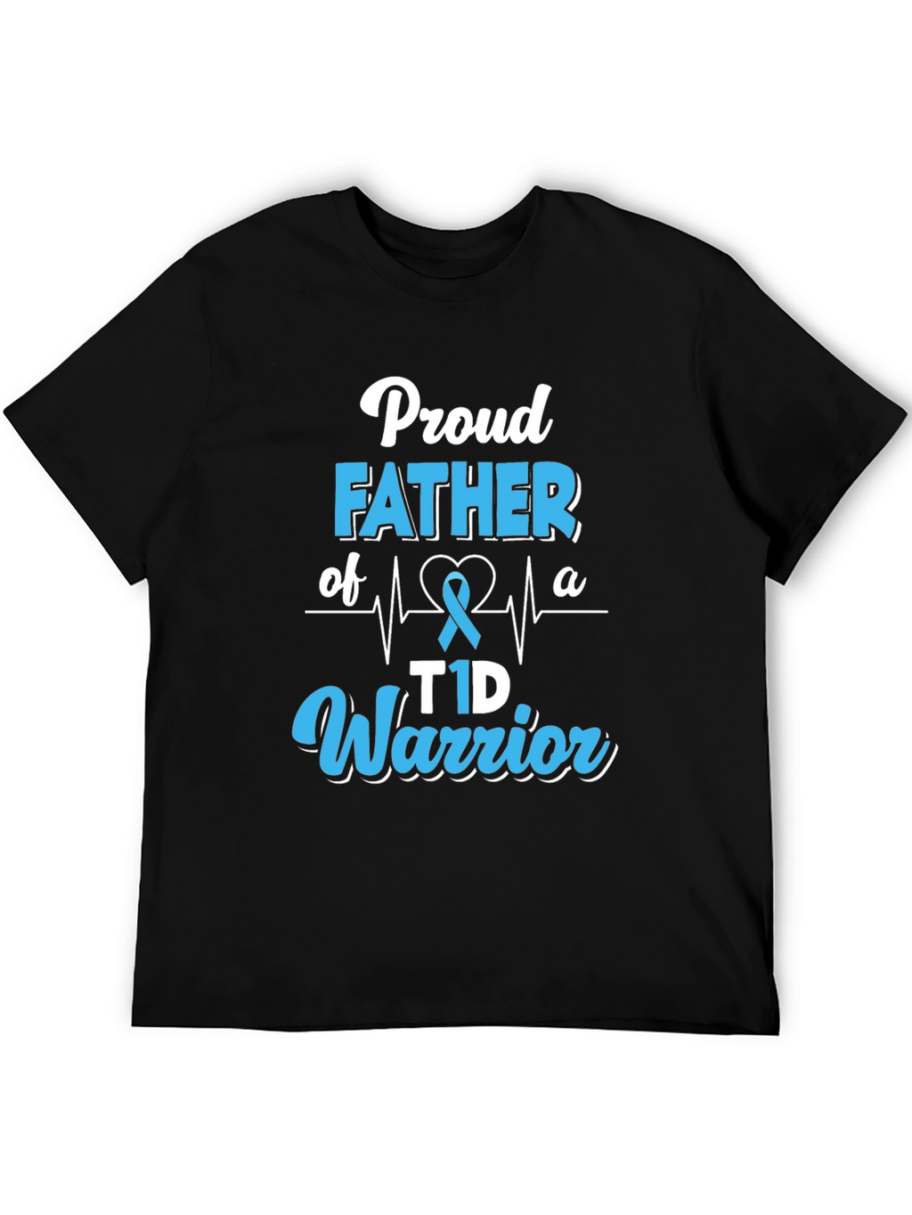 Proud Father T1D Warrior Graphic T-Shirt